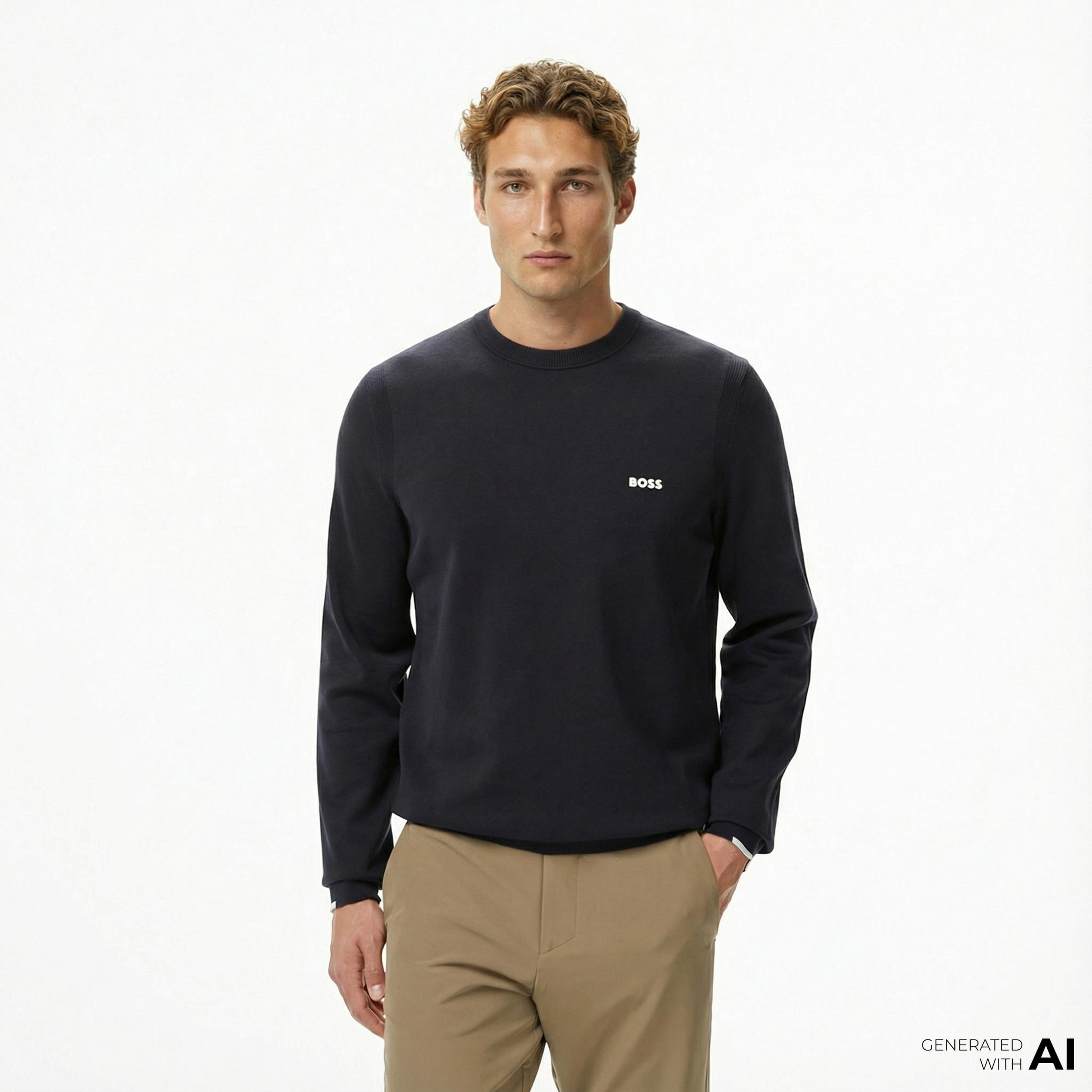 Boss Ever-X Erkek Lacivert Triko