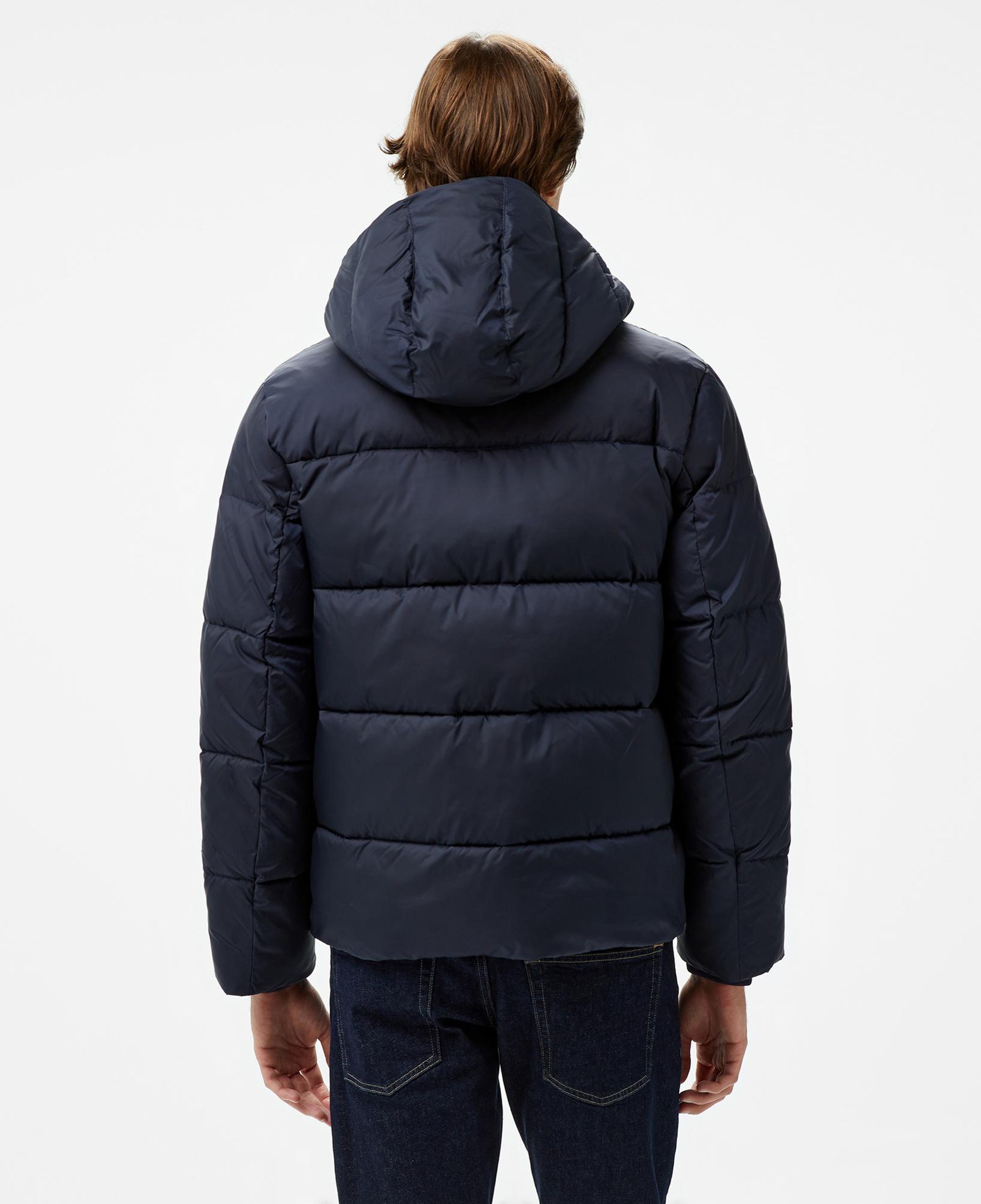 Calvin Klein Hooded Quilt Puffer Erkek Lacivert Mont