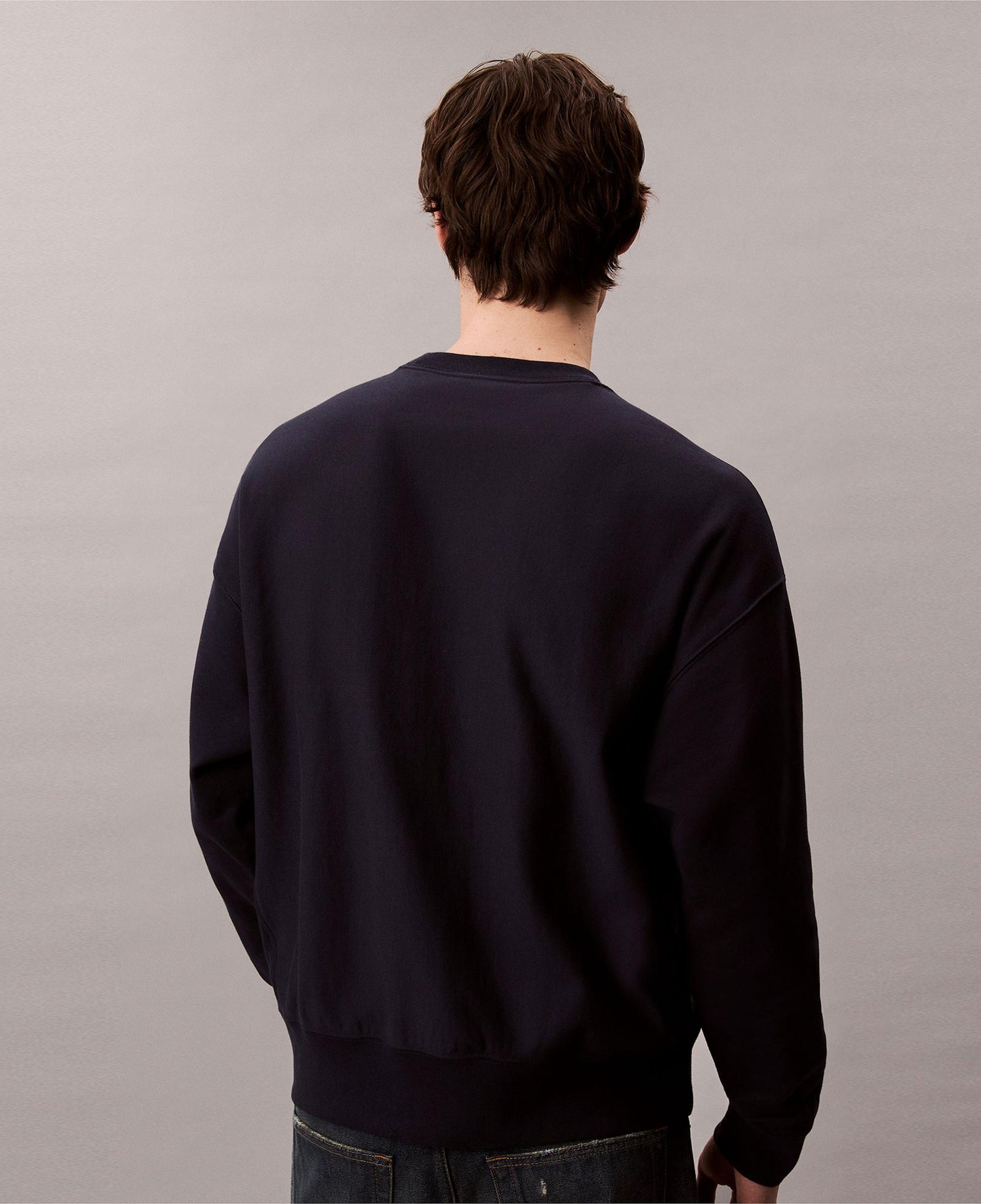 Calvin Klein Terry Monologo Erkek Lacivert Sweatshirt