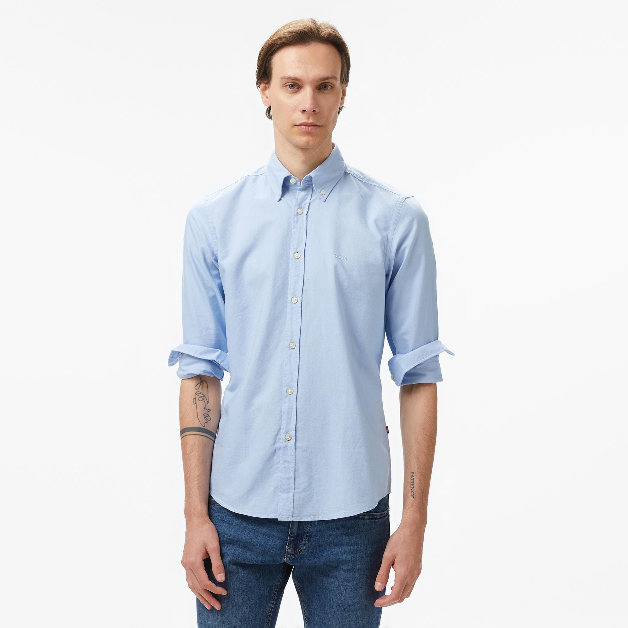 Boss Rickert Erkek Mavi Gömlek