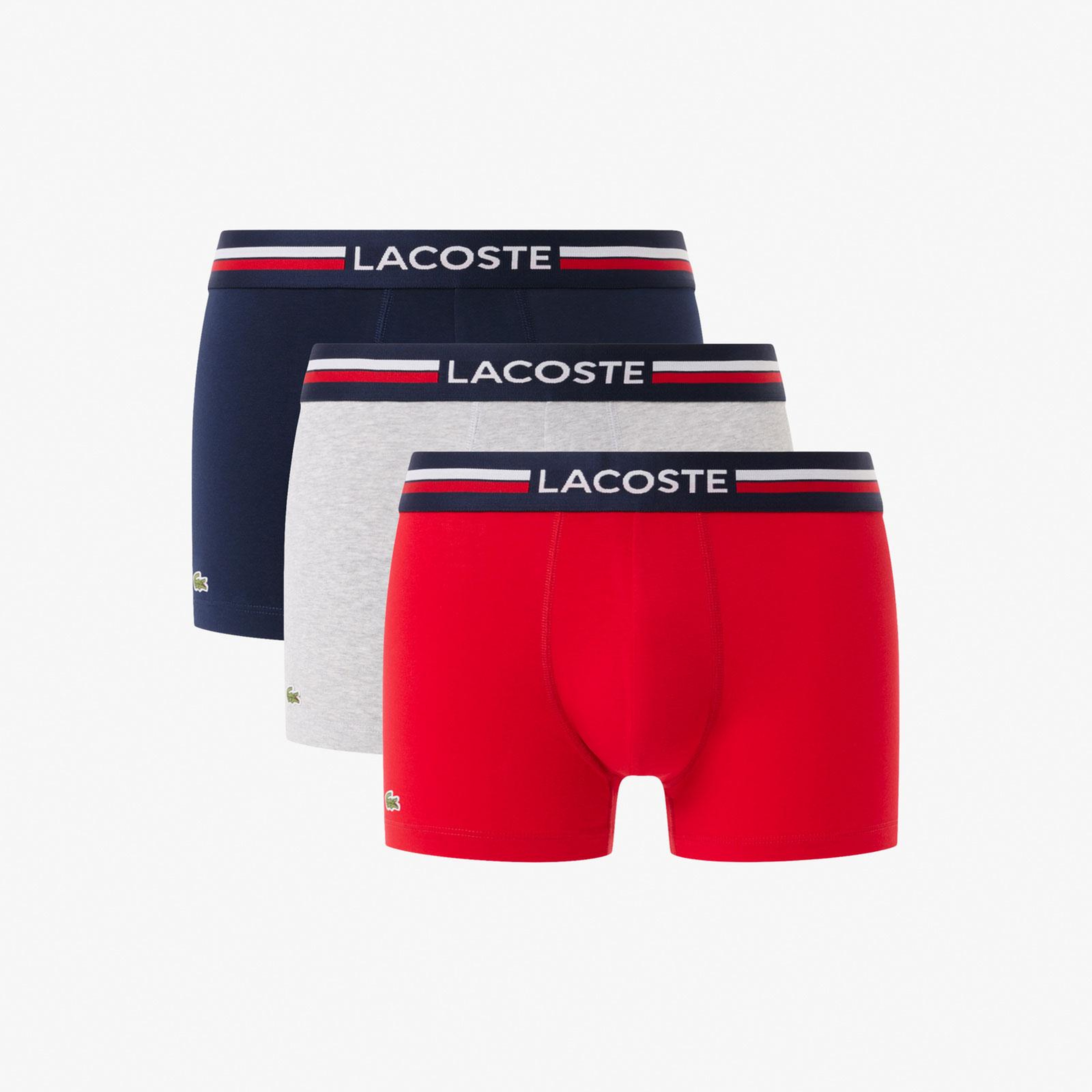 Lacoste Erkek 3'lü Renkli Boxer