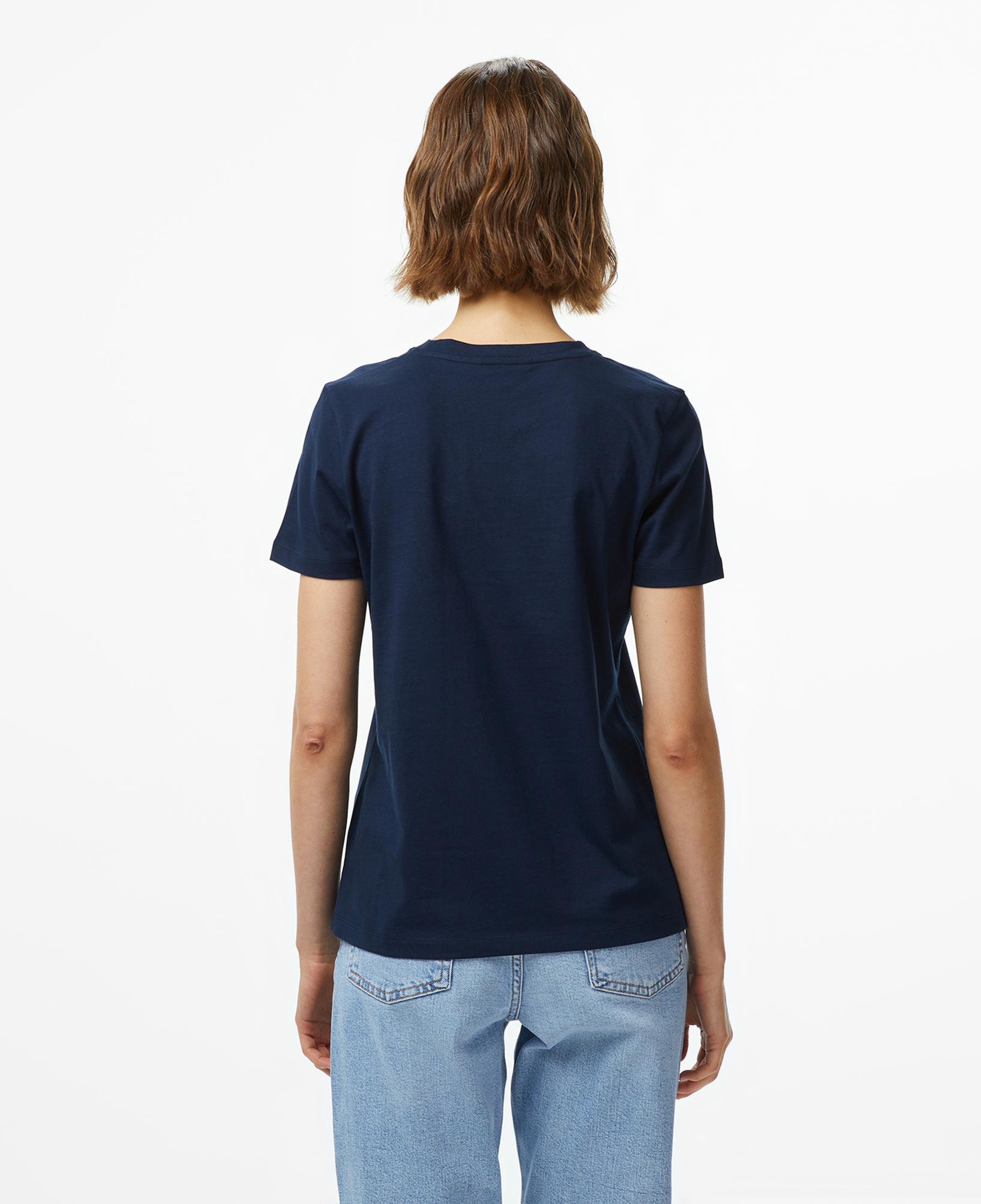 Tommy Hilfiger Lurex Script Regular Kadın Lacivert T-Shirt