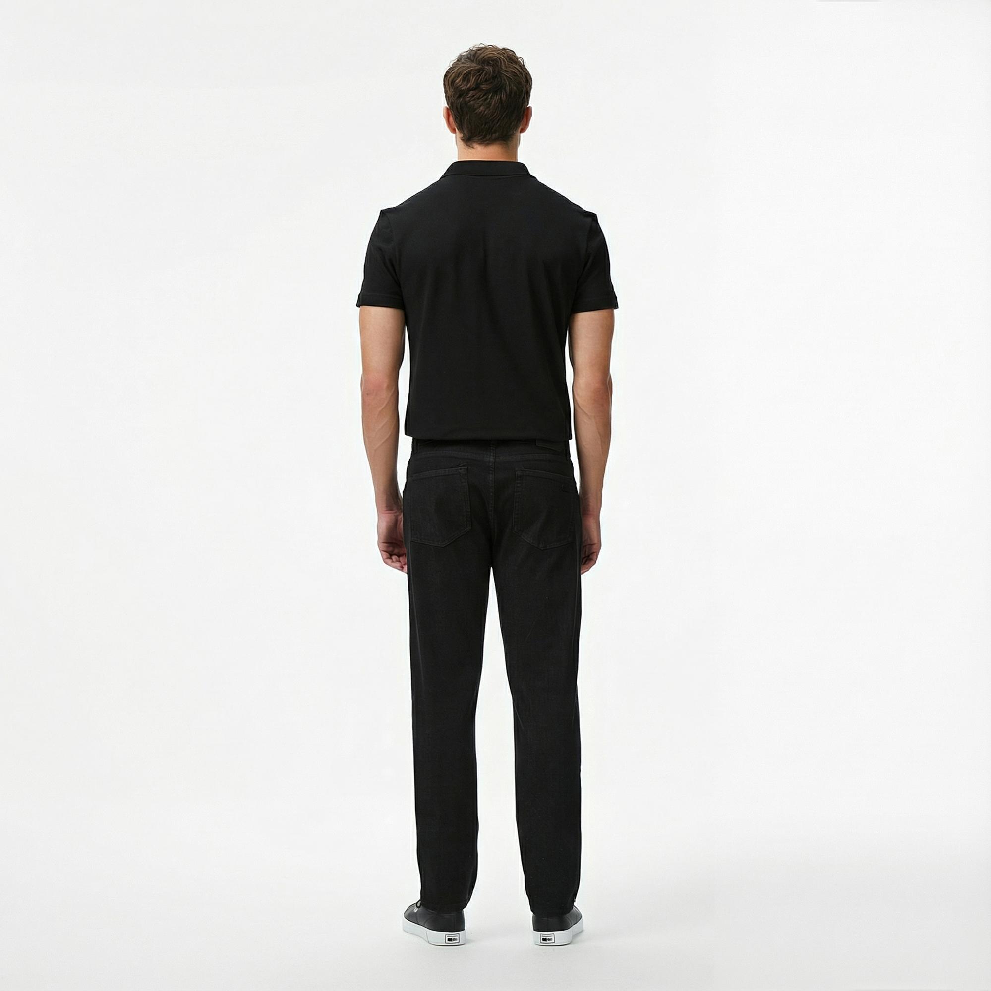 Lacoste Erkek Slim Fit Siyah Jean Pantolon