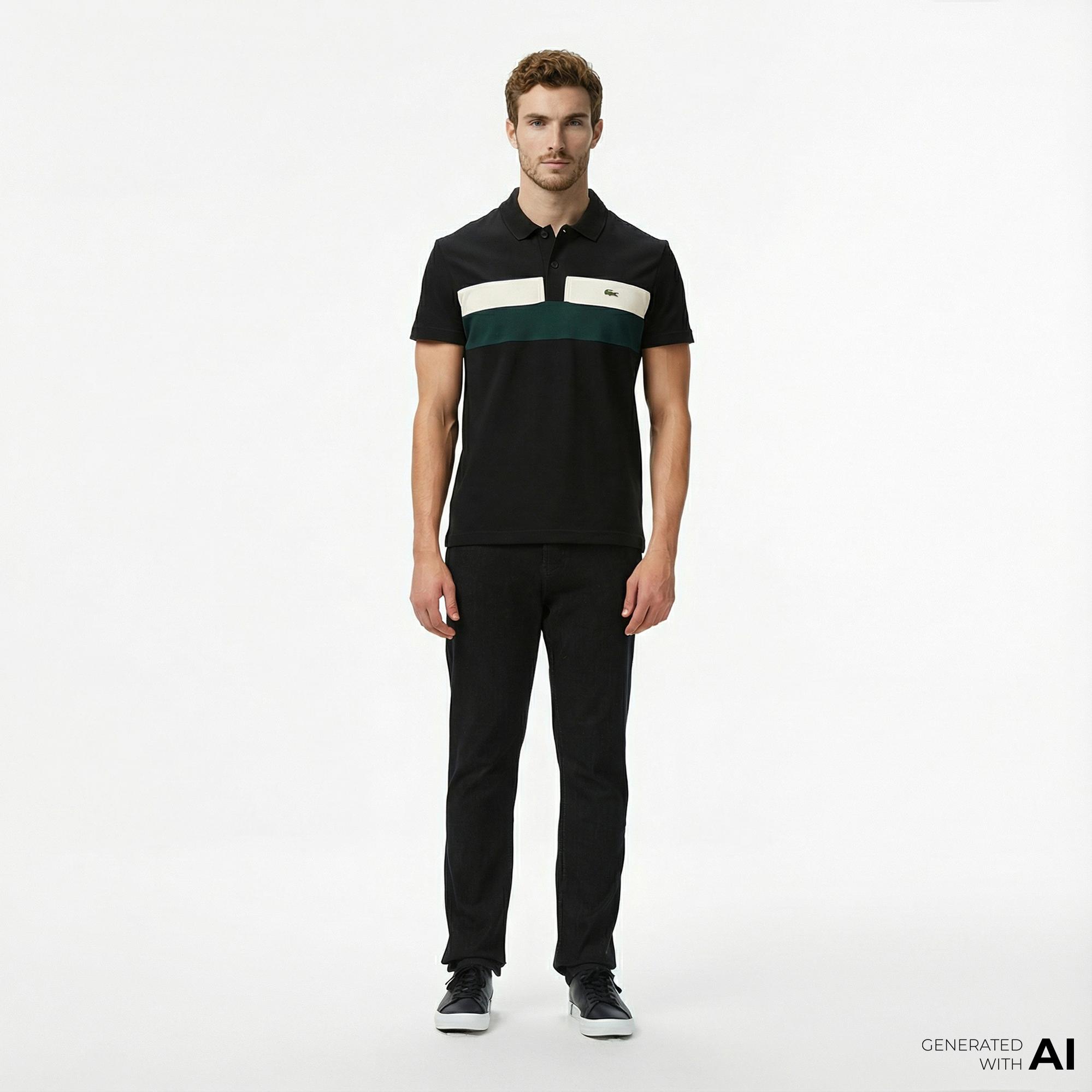 Lacoste Erkek Slim Fit Siyah Jean Pantolon