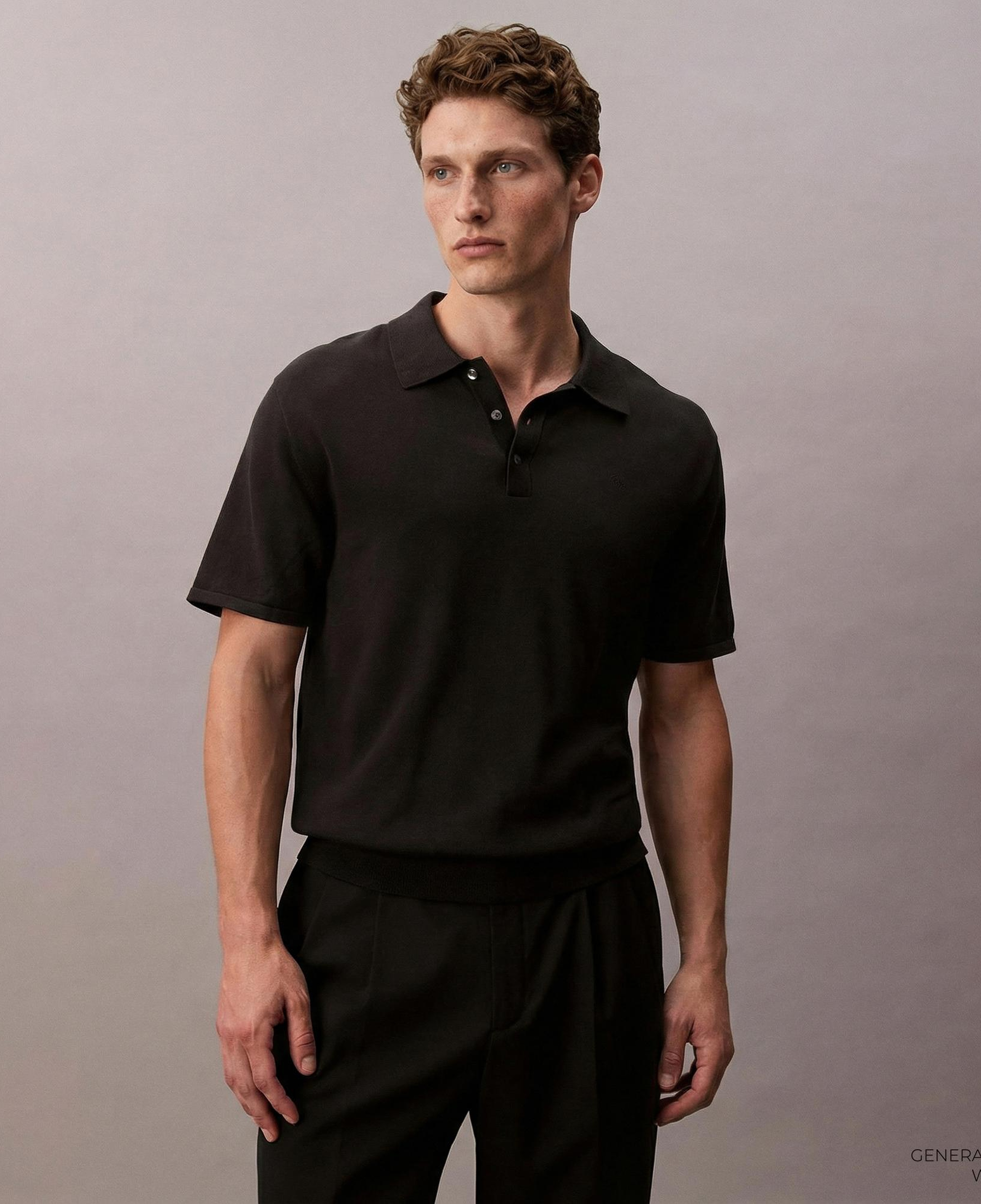 Calvin Klein Supima Polo Erkek Siyah Triko