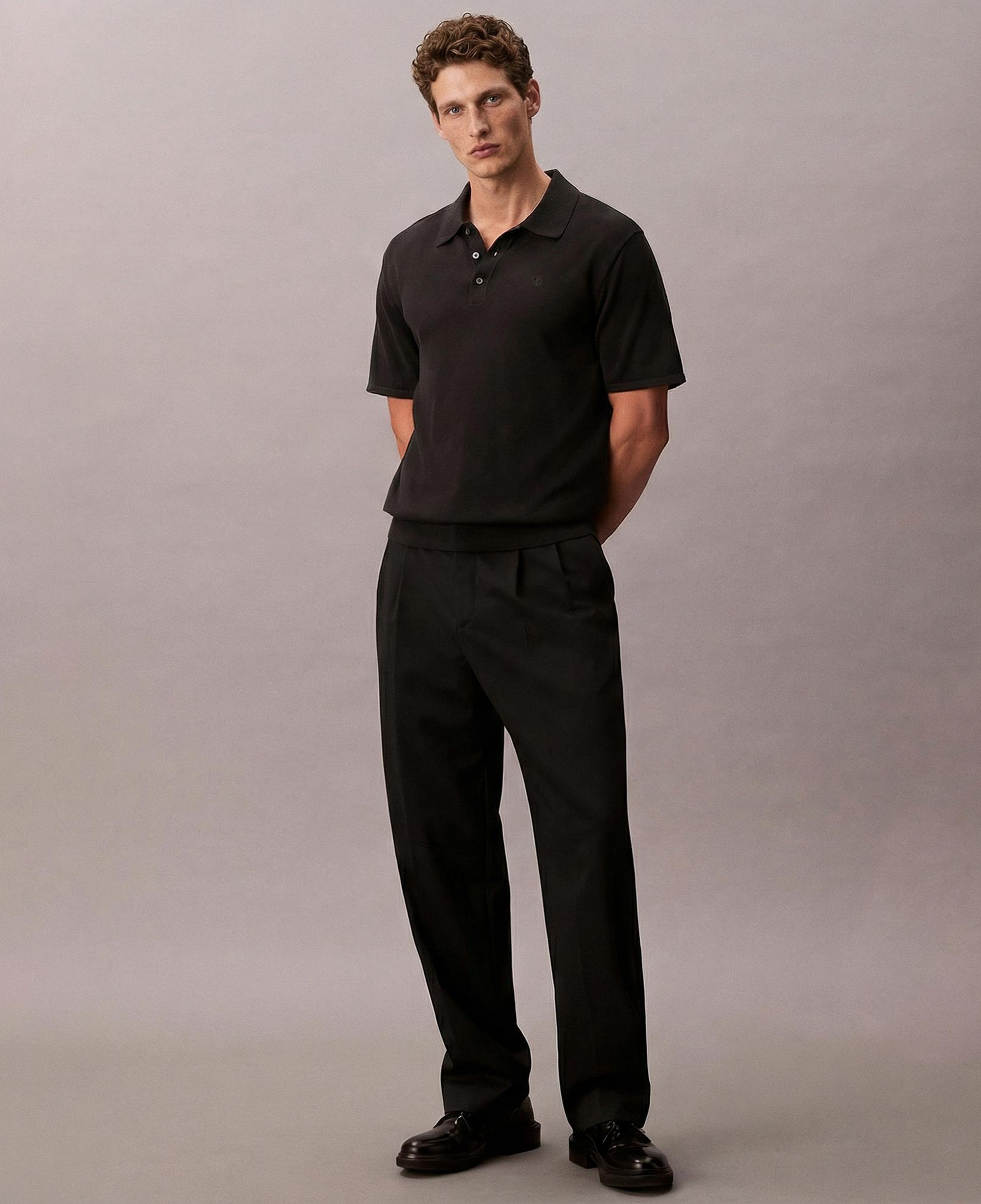 Calvin Klein Supima Polo Erkek Siyah Triko