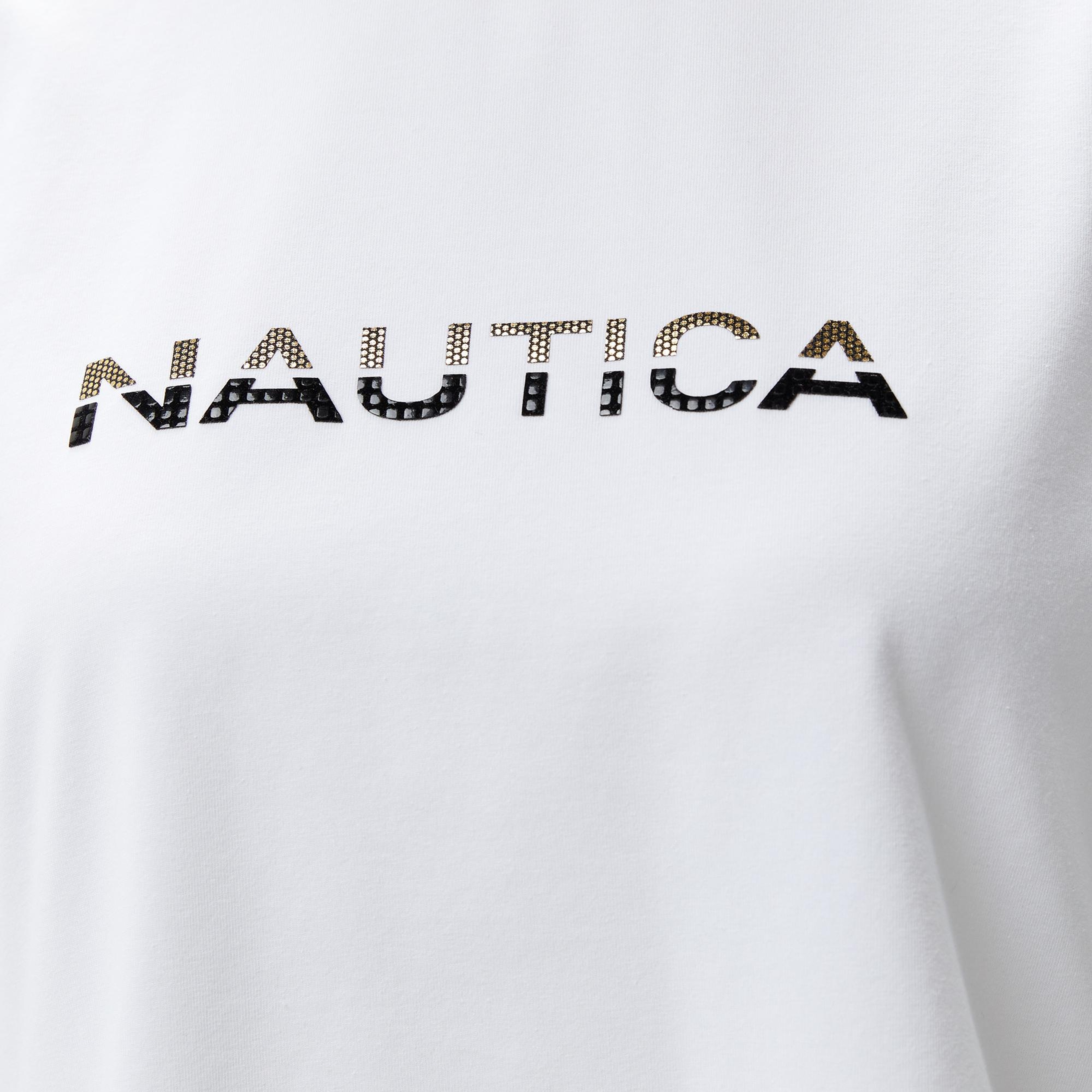 Nautica Kadın Beyaz Kısa Kollu T-Shirt
