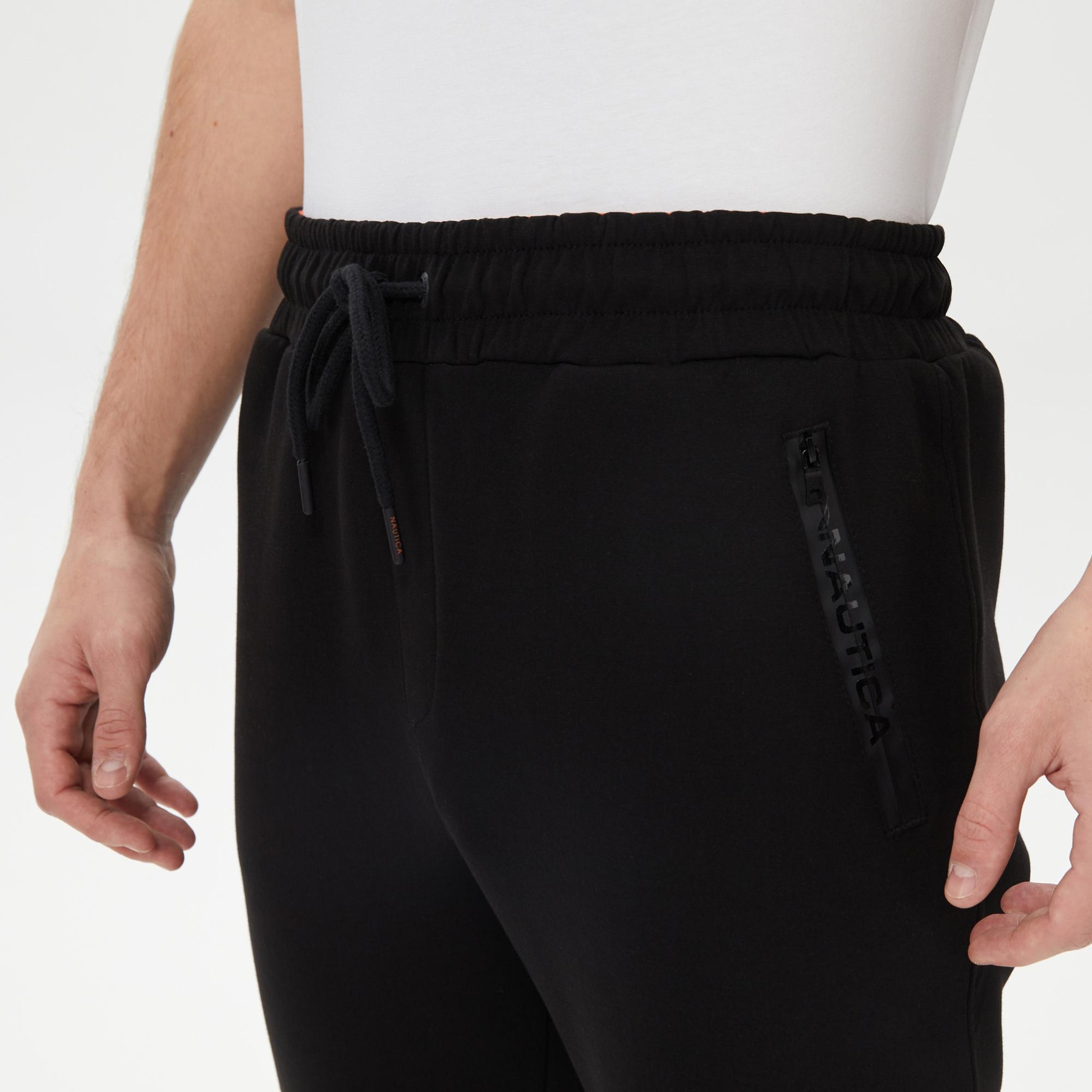 Nautica Erkek Siyah Standart Fit Eşofman Altı