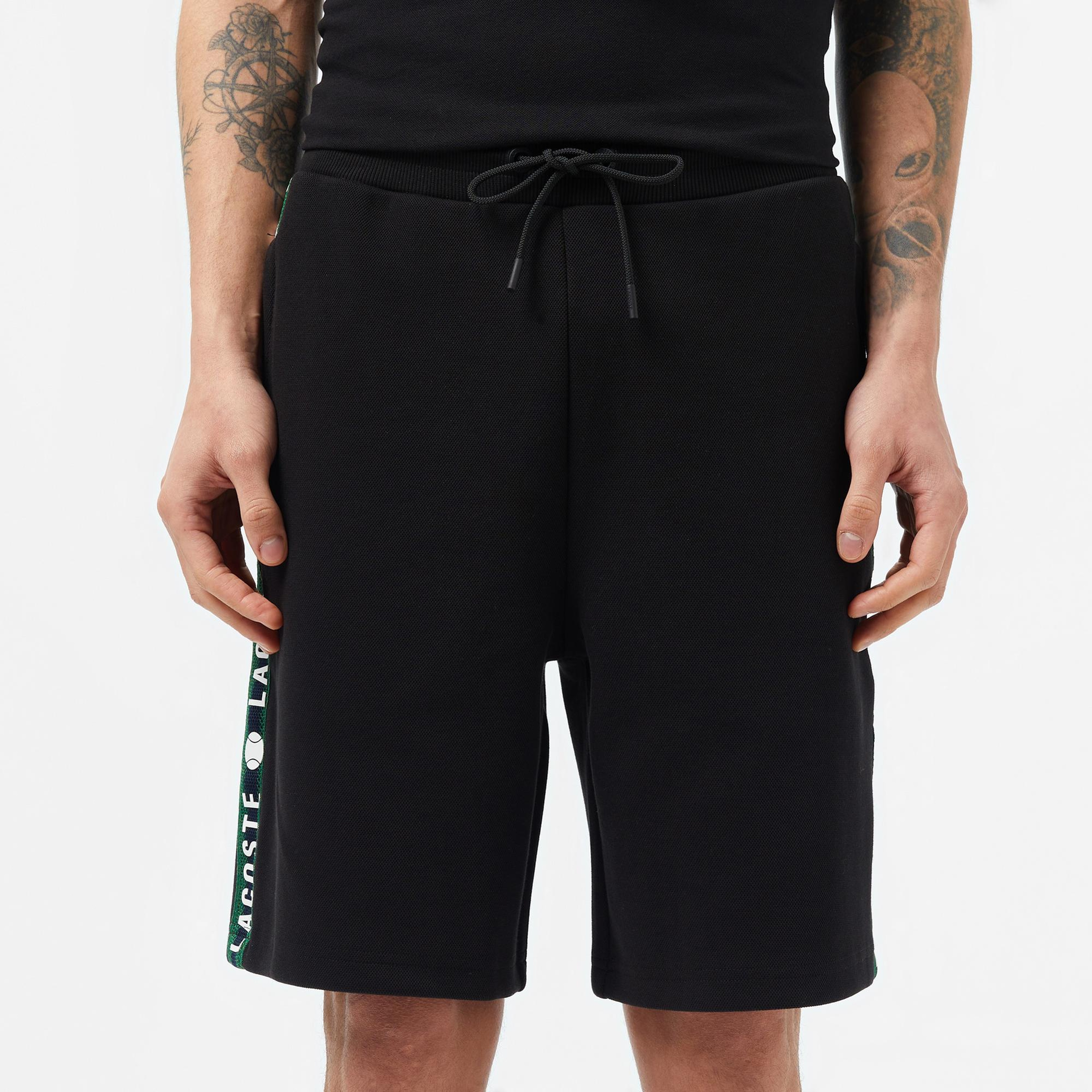 Lacoste Erkek Regular Fit Baskılı Siyah Şort