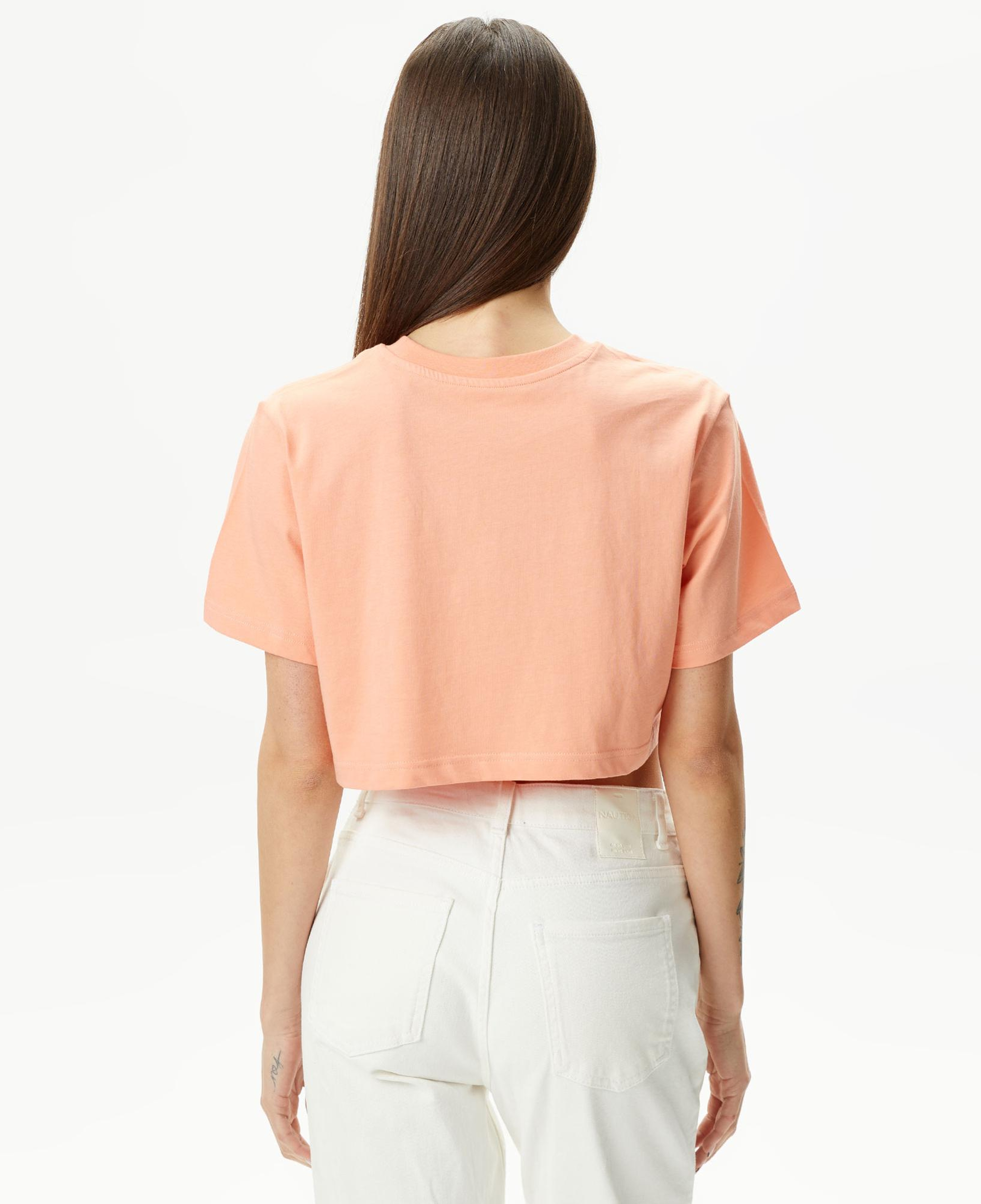 Nautica Kadın Turuncu Relaxed Fit Crop T-Shirt