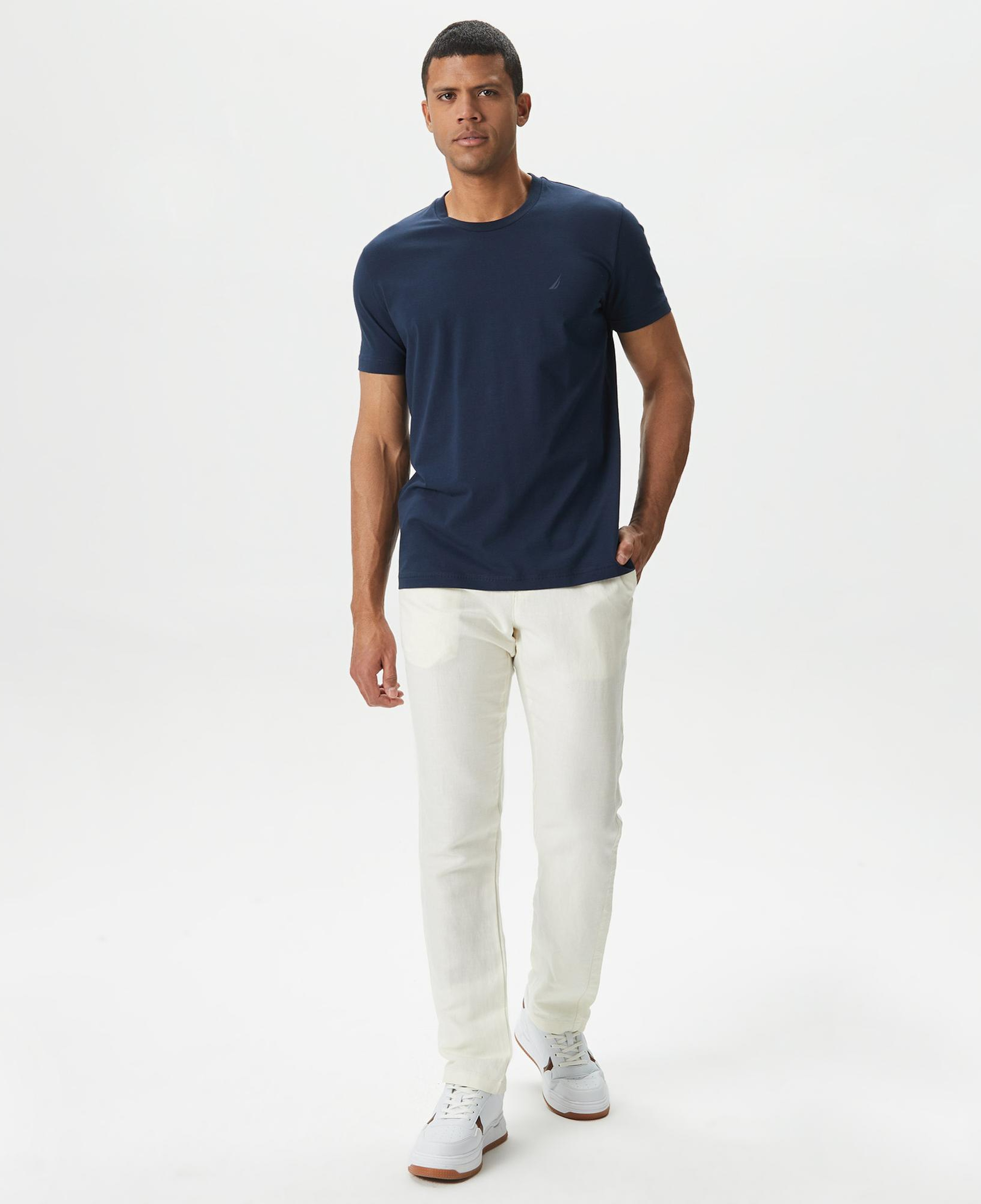 Nautica Erkek Lacivert Standart Fit T-Shirt