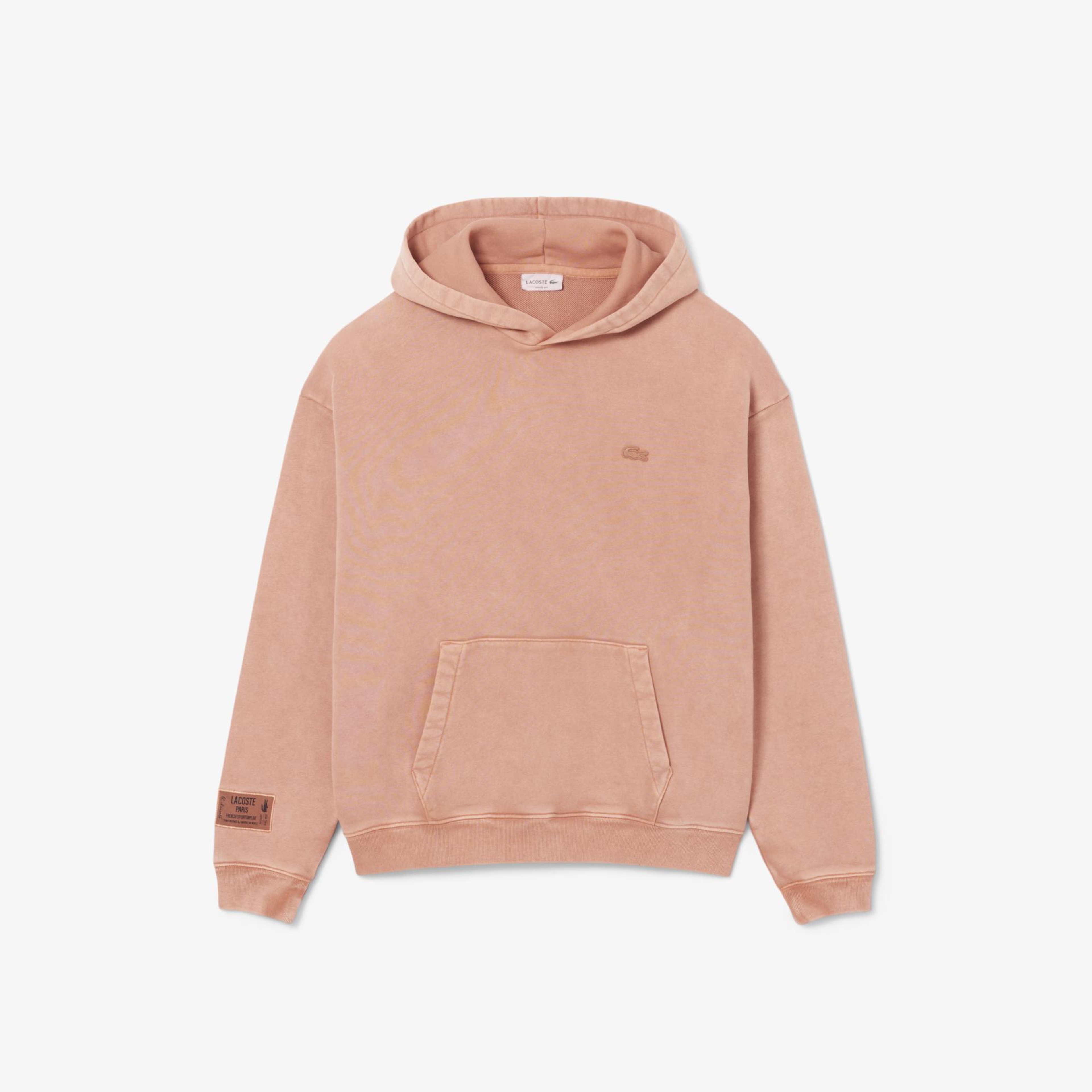Lacoste Erkek Loose Fit Kapüşonlu Kahverengi Sweatshirt