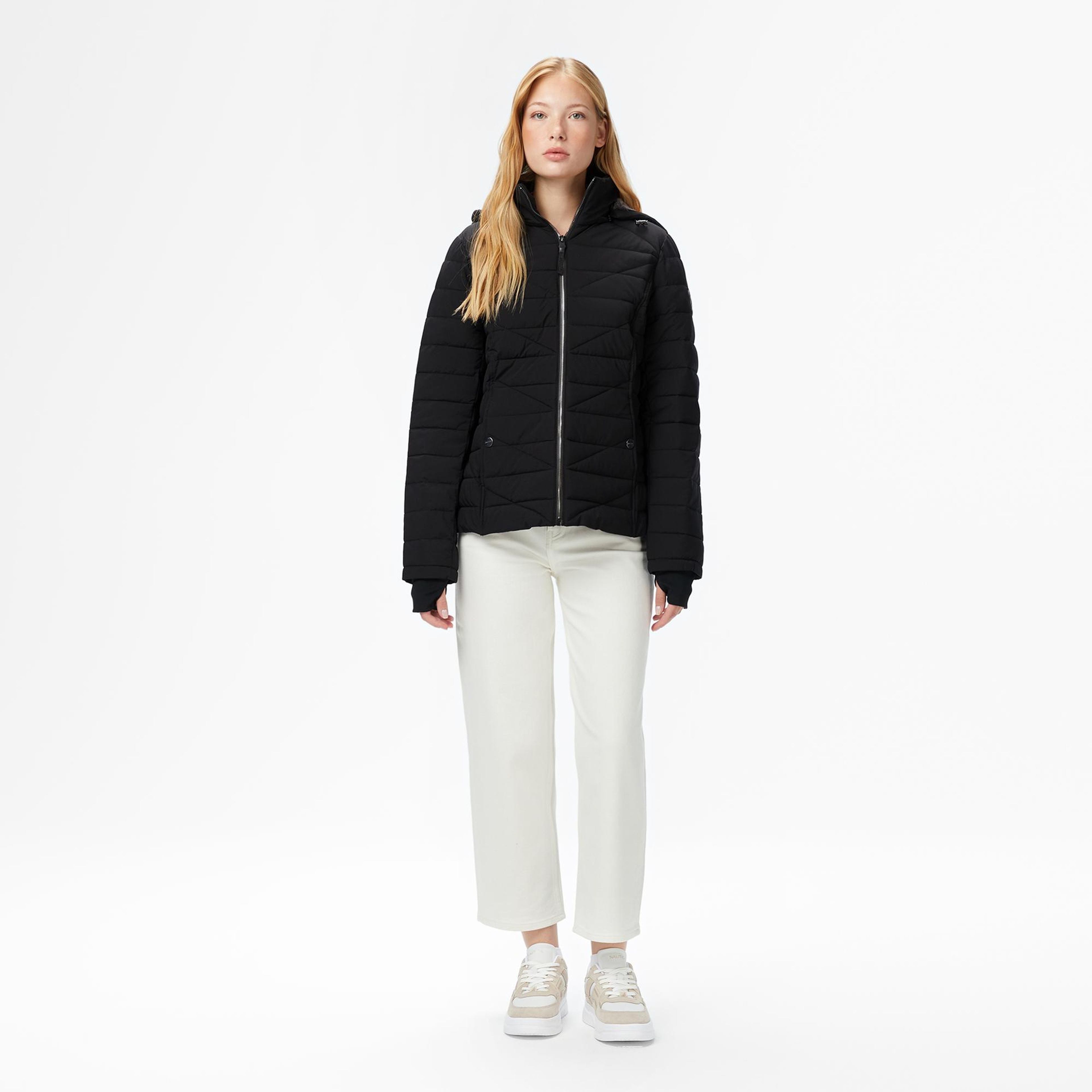 Nautica Kadın Siyah Regular Fit Mont