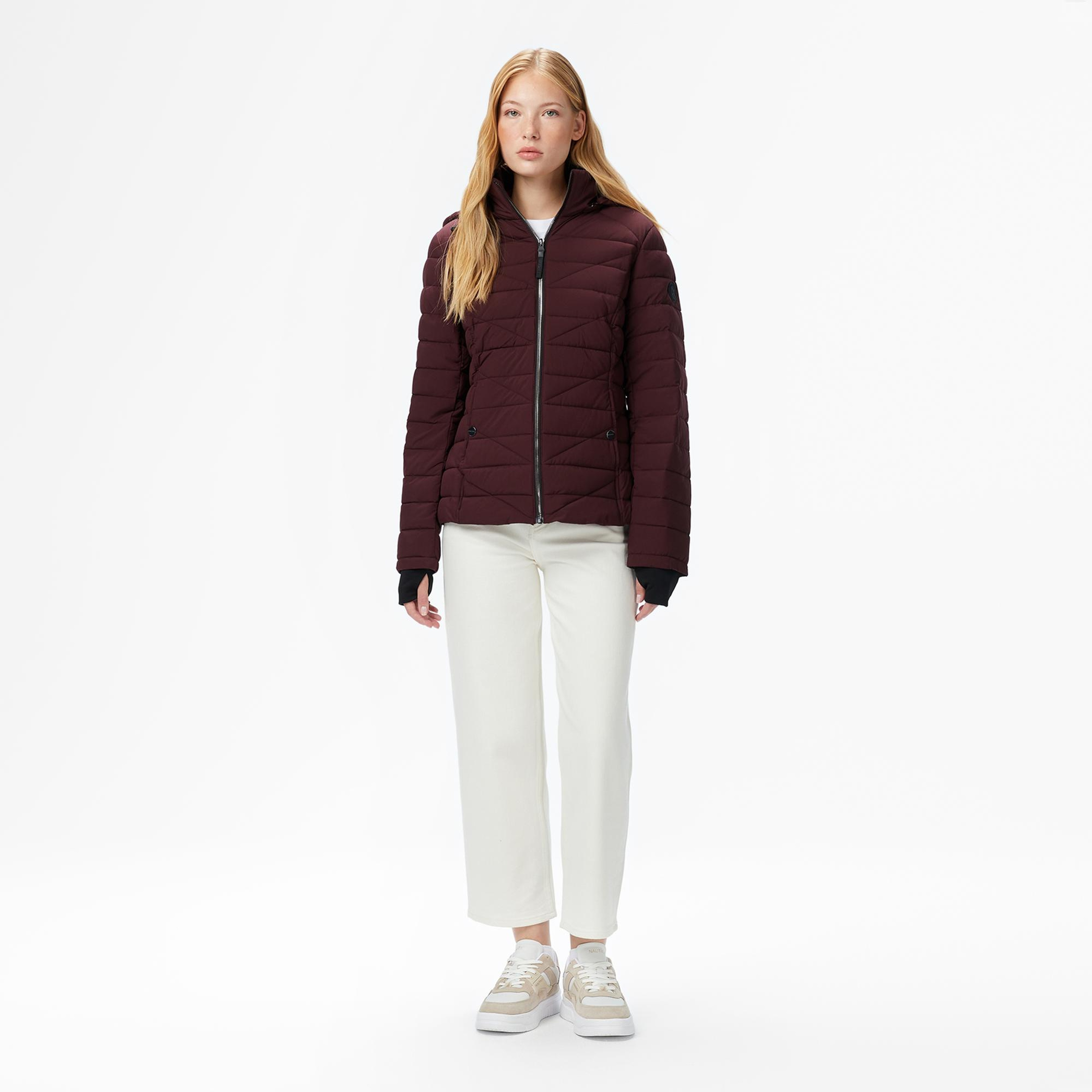 Nautica Kadın Bordo Regular Fit Mont