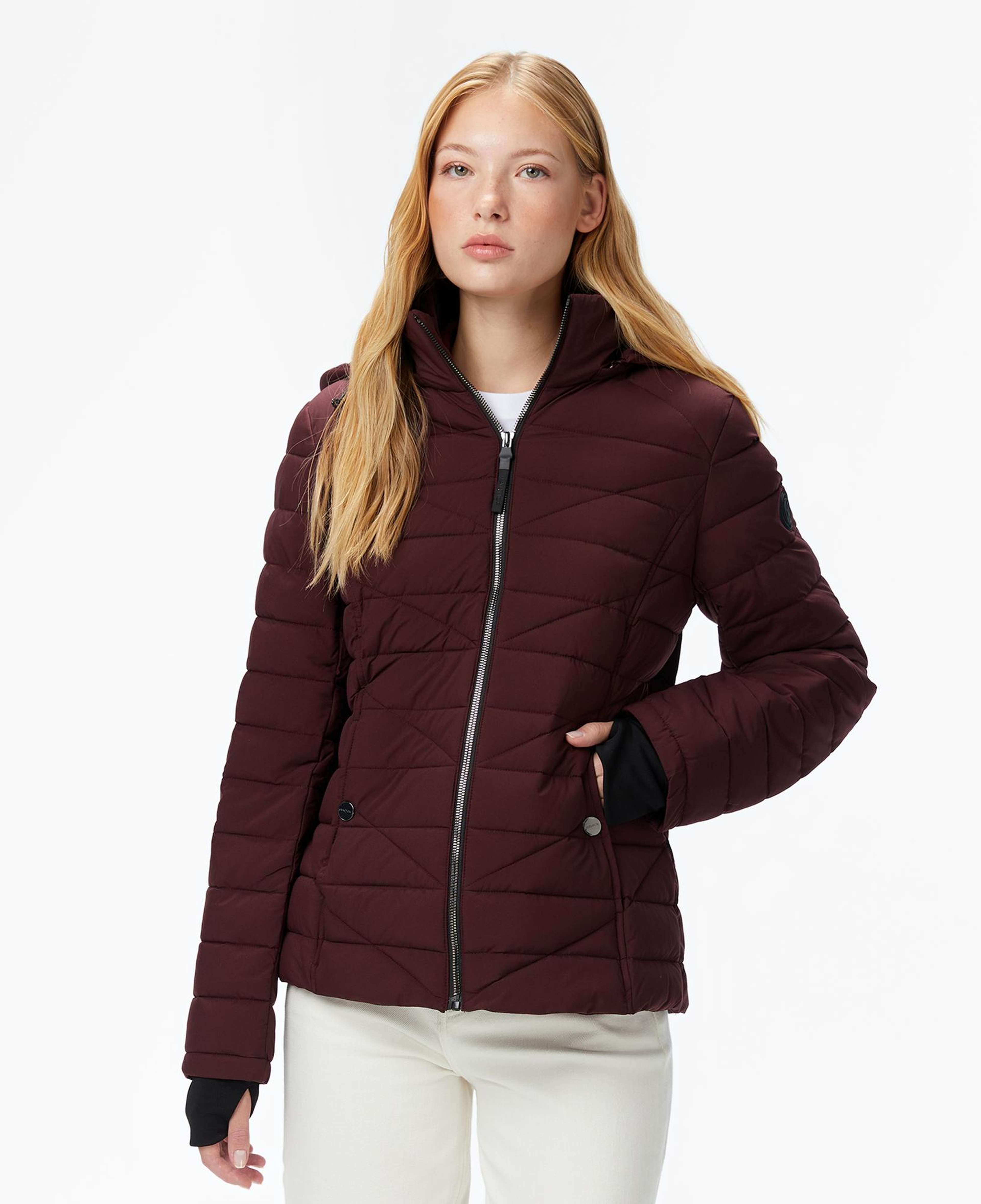 Nautica Kadın Bordo Regular Fit Mont