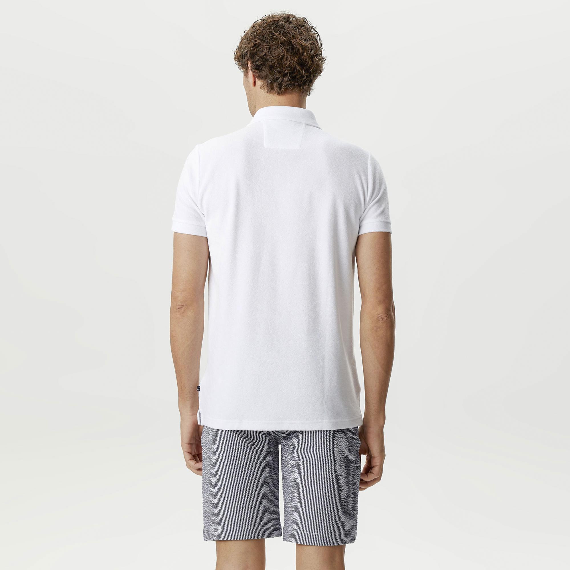 Nautica Erkek Beyaz Classic Fit Kısa Kollu Polo Yaka T-Shirt