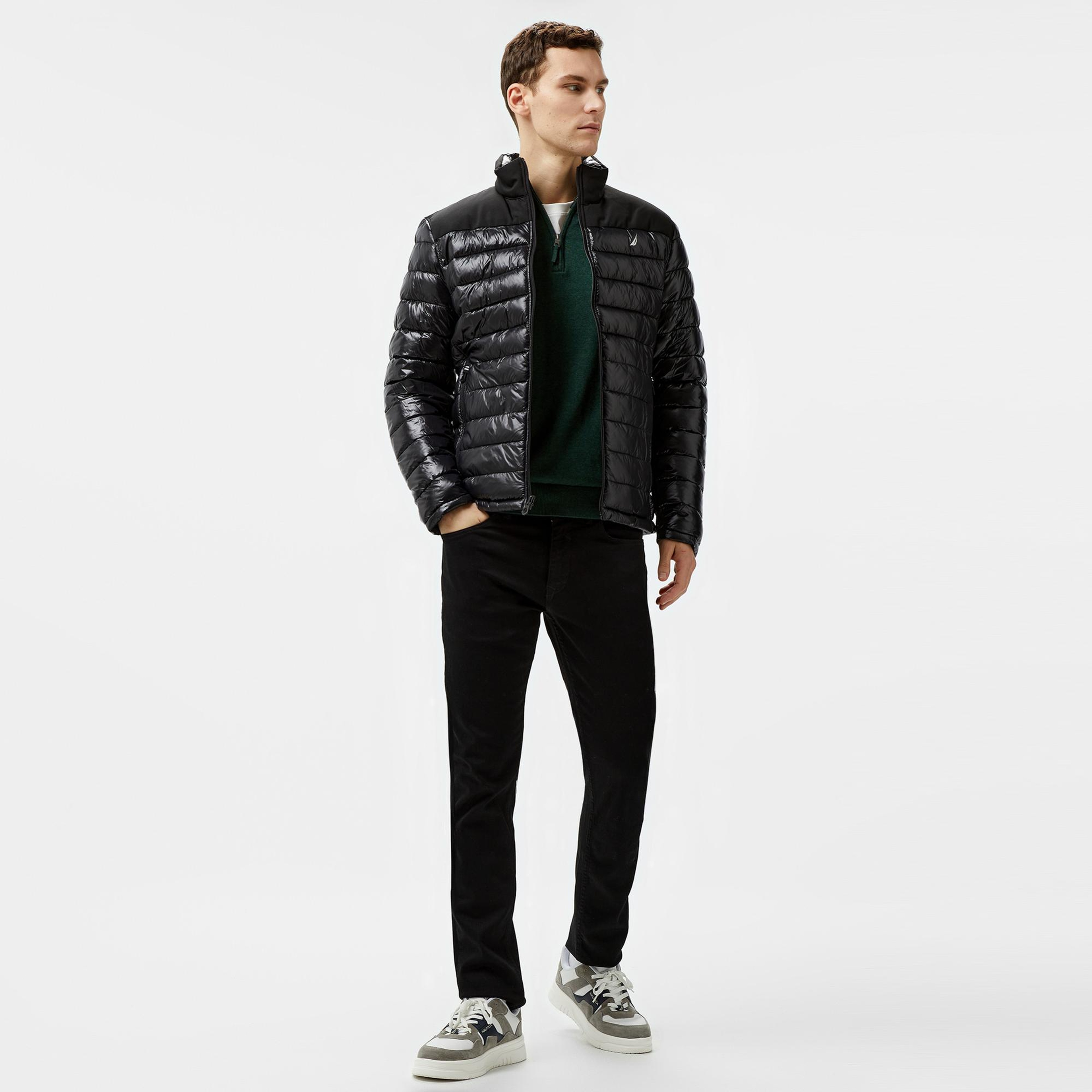 Nautica Erkek Siyah Çift Taraflı Mont