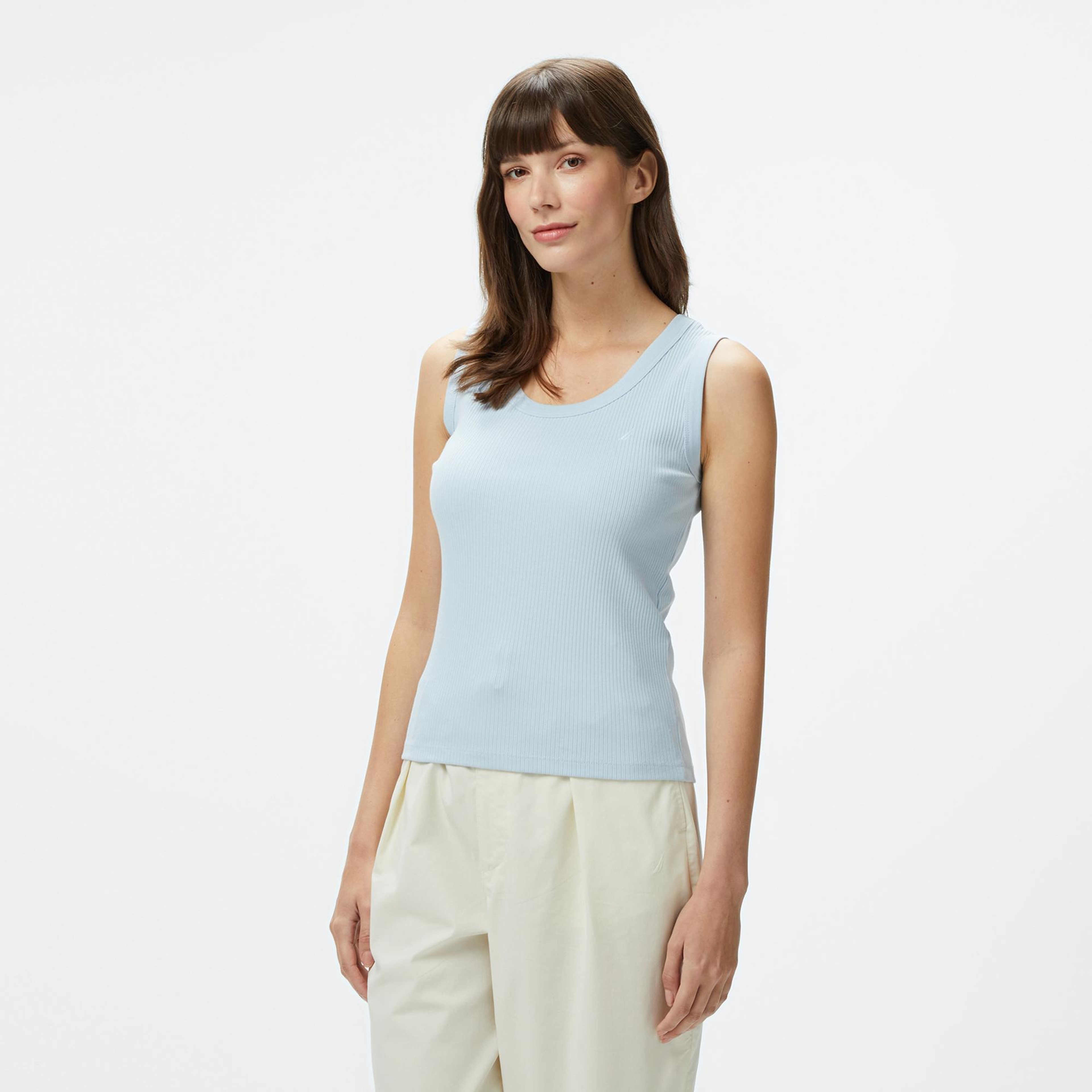 Nautica Kadın Mavi Slim Fit T-Shirt