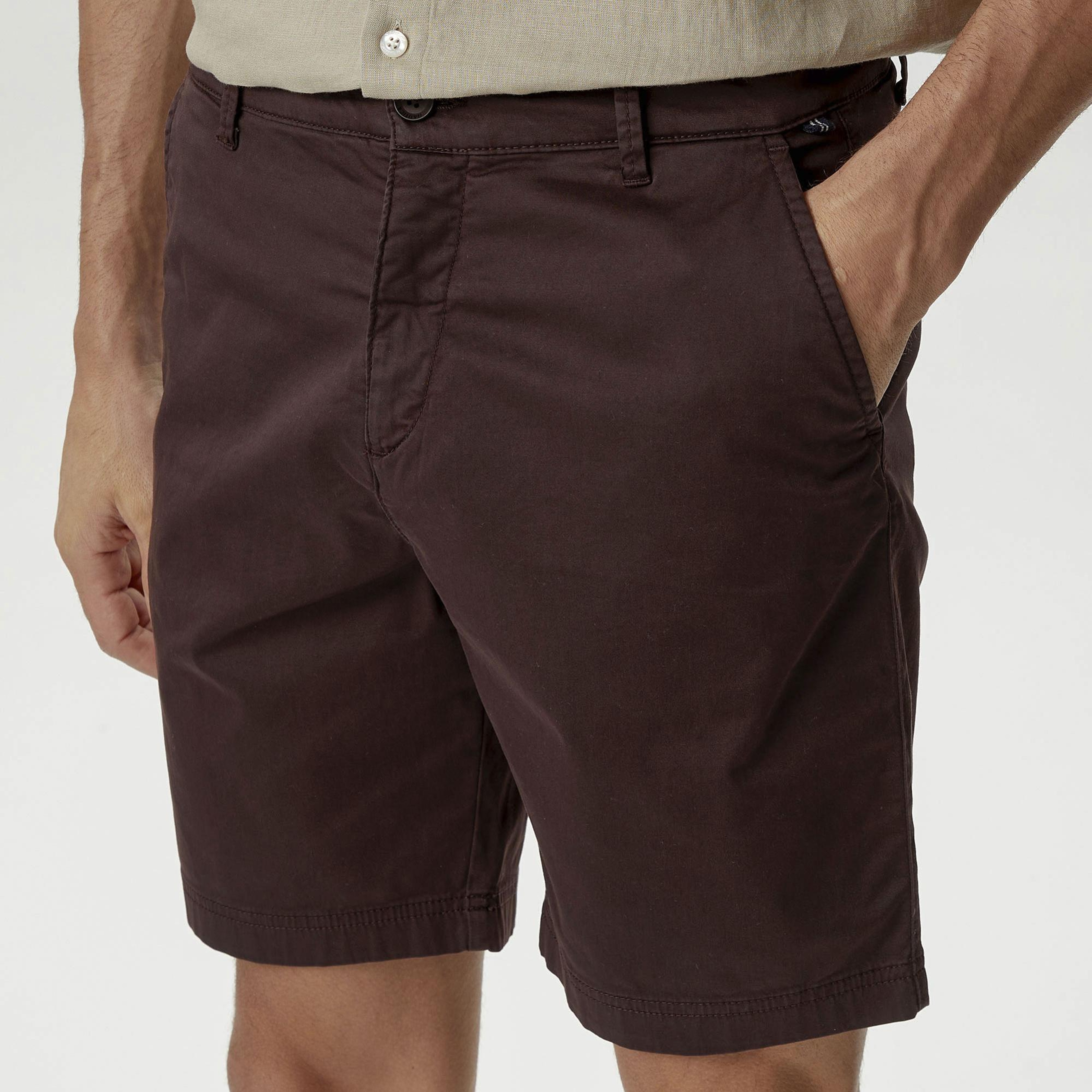 Nautica Erkek Kahverengi Slim Fit Bermuda