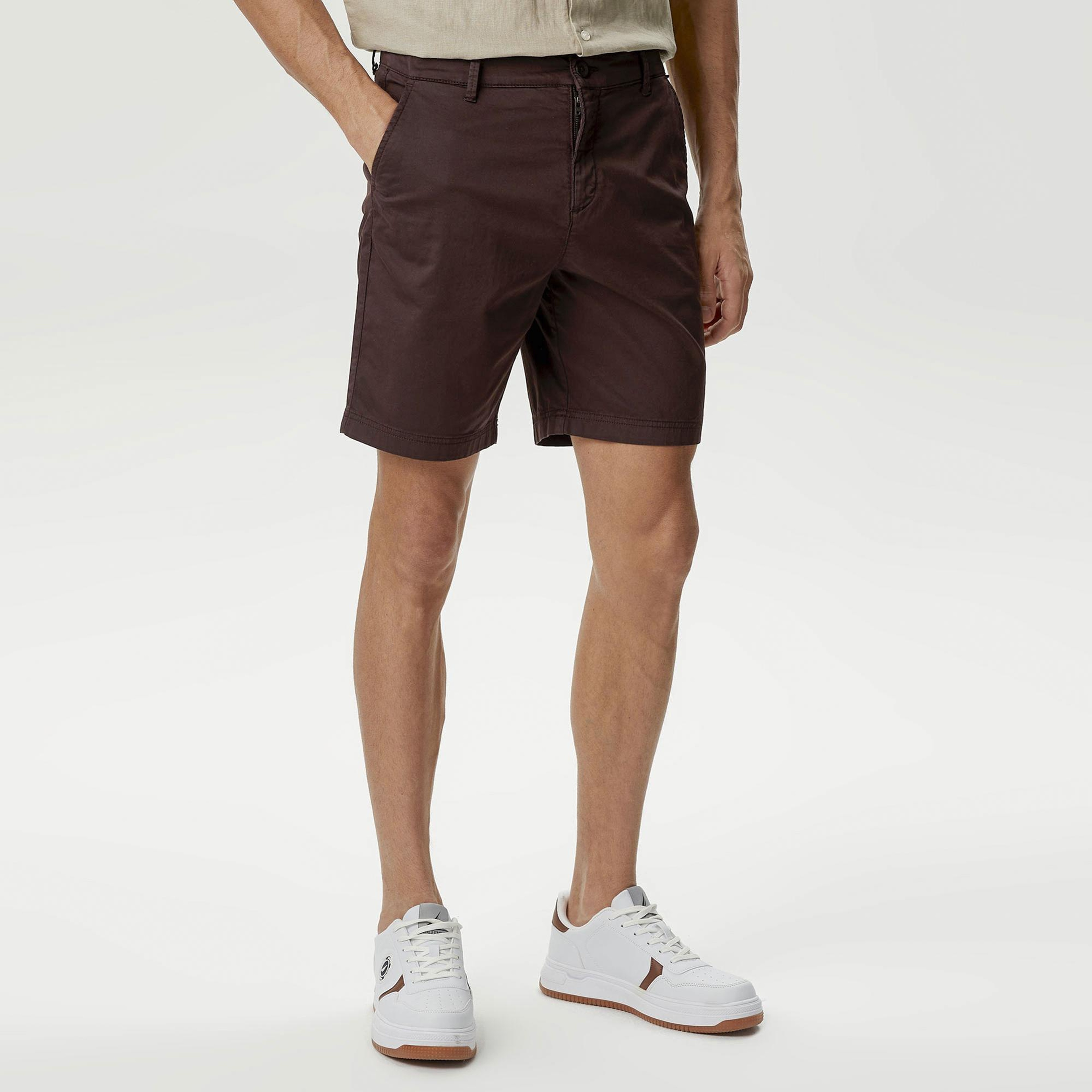 Nautica Erkek Kahverengi Slim Fit Bermuda