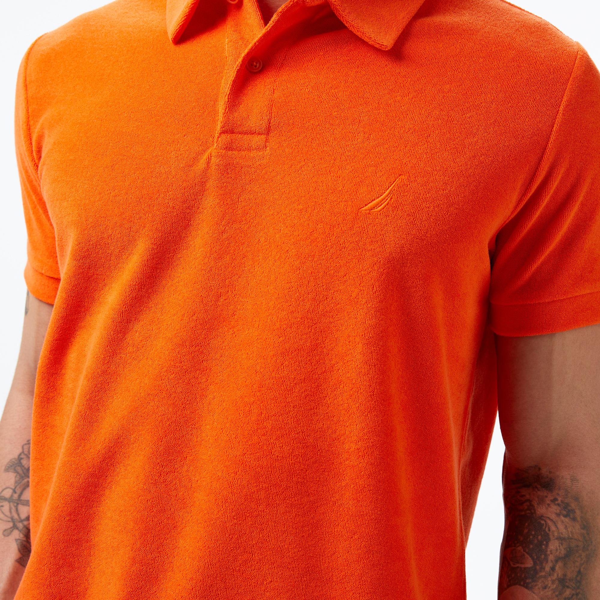Nautica Erkek Turuncu Classic Fit Kısa Kollu Polo Yaka T-Shirt