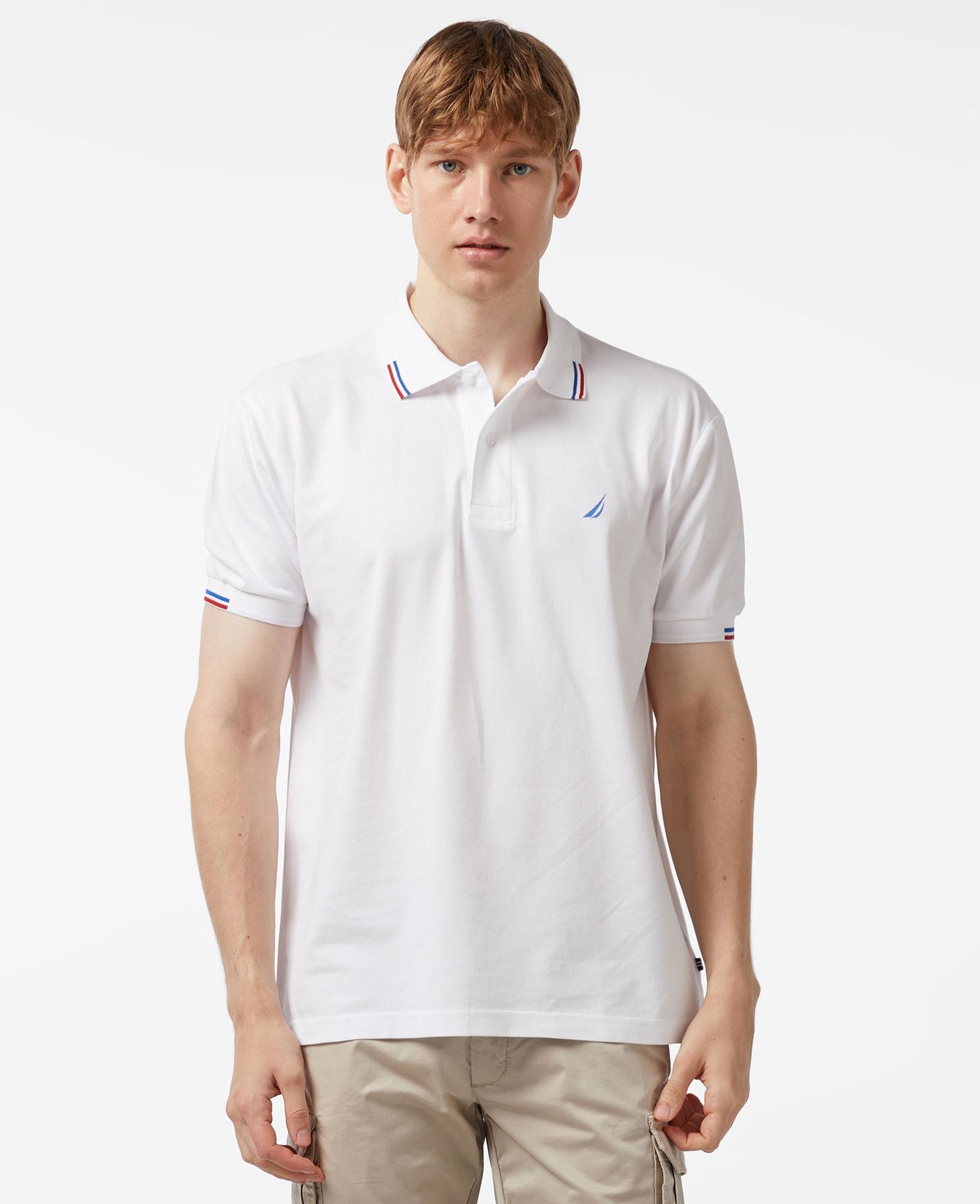 Nautica Erkek Beyaz Classic Fit Kısa Kollu Polo