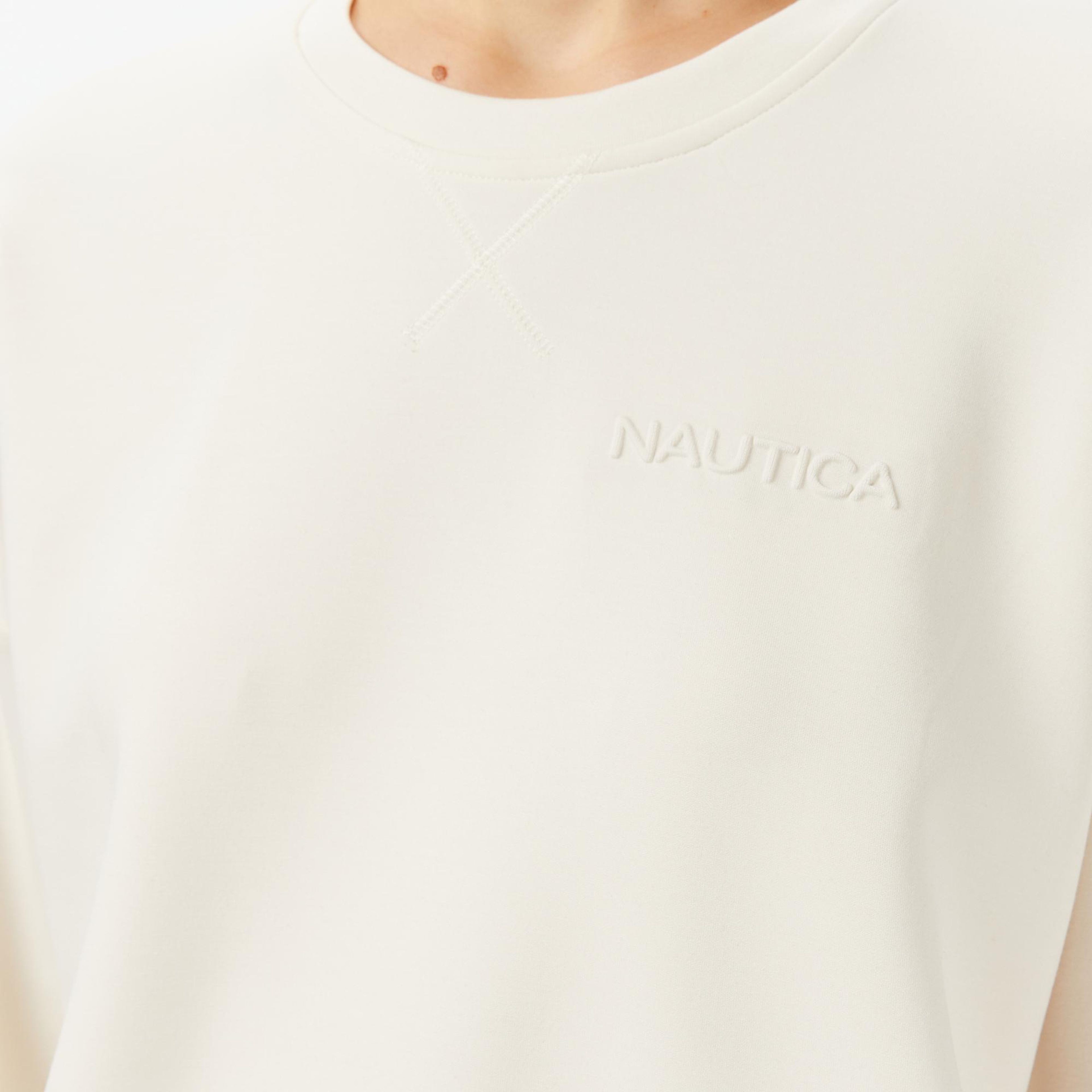 Nautica Kadın Beyaz Regular Fit Sweatshirt