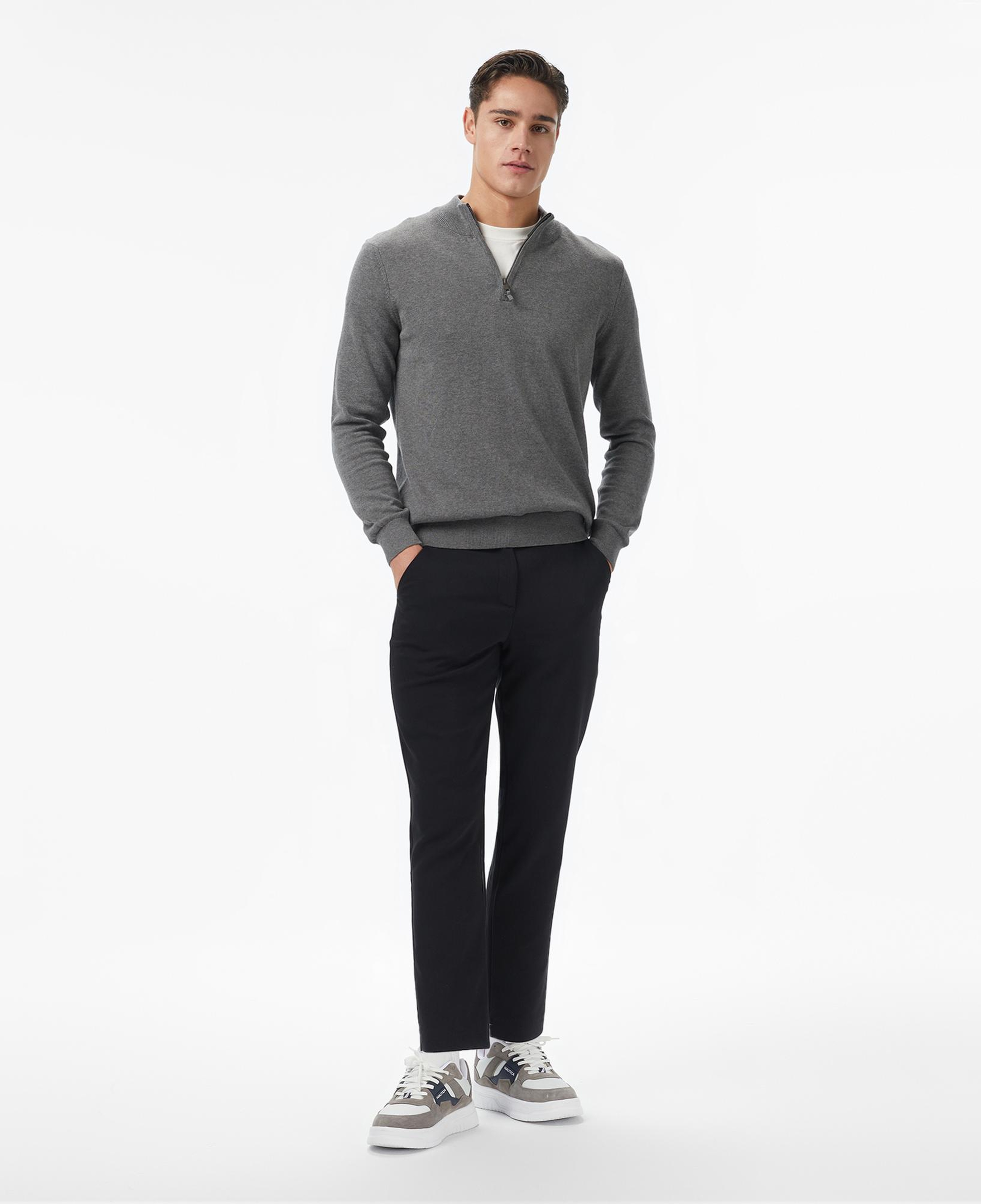 Nautica Erkek Gri Classic Fit Kazak