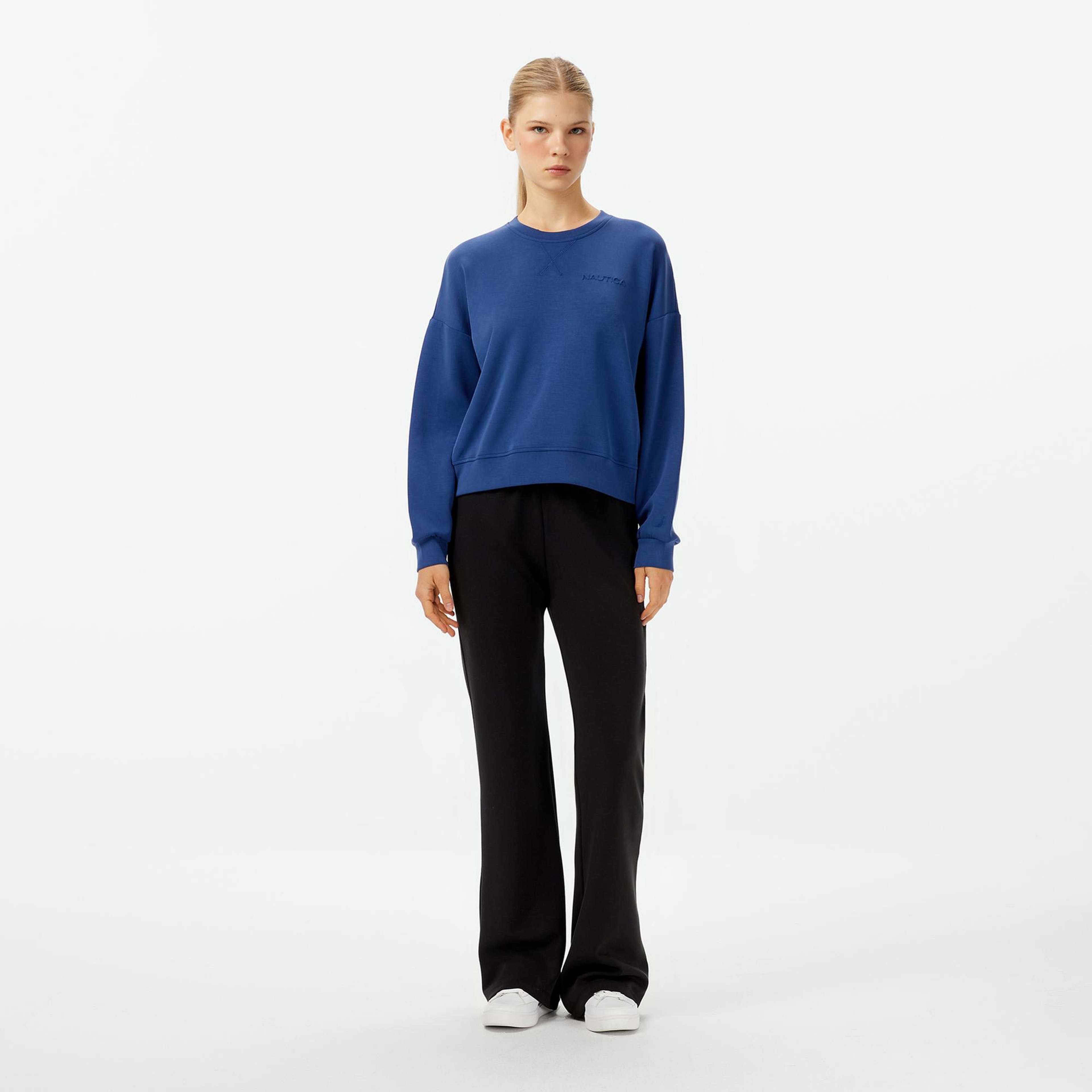 Nautica Kadın Mavi Regular Fit Sweatshirt