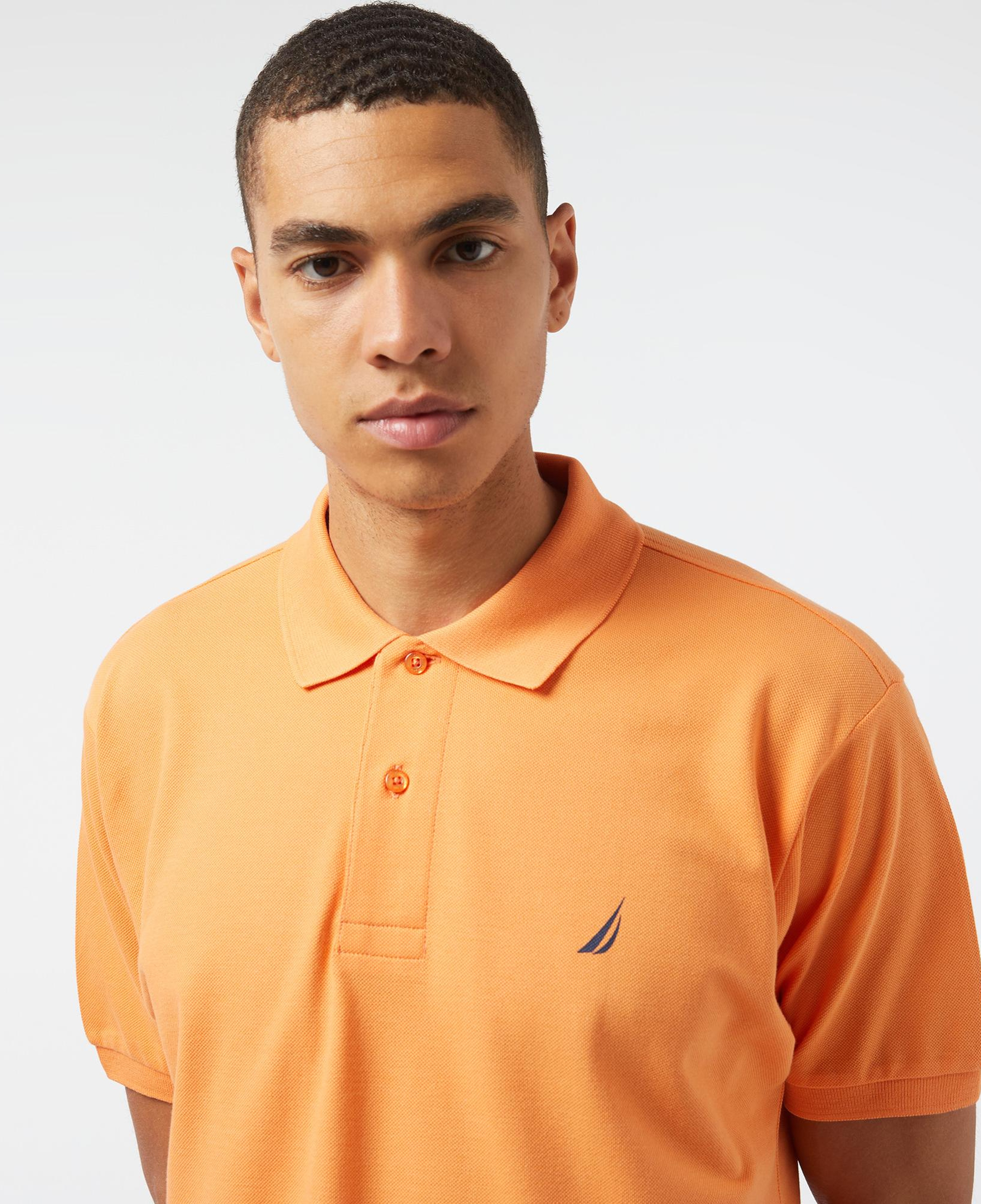 Nautica Erkek Turuncu Classic Fit Kısa Kollu Polo Yaka T-Shirt