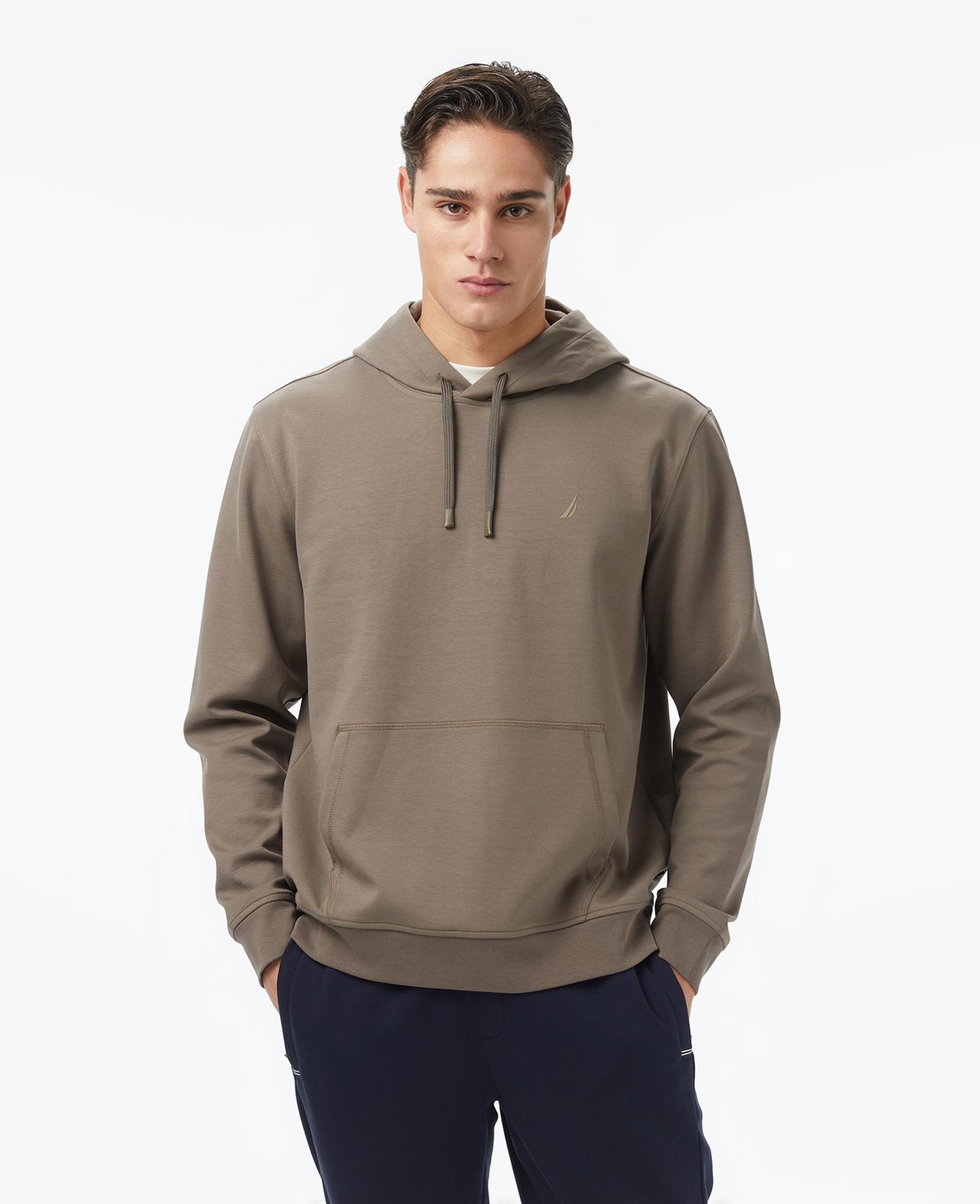 Nautica Erkek Kahverengi Classic Fit Kapüşonlu Sweatshirt
