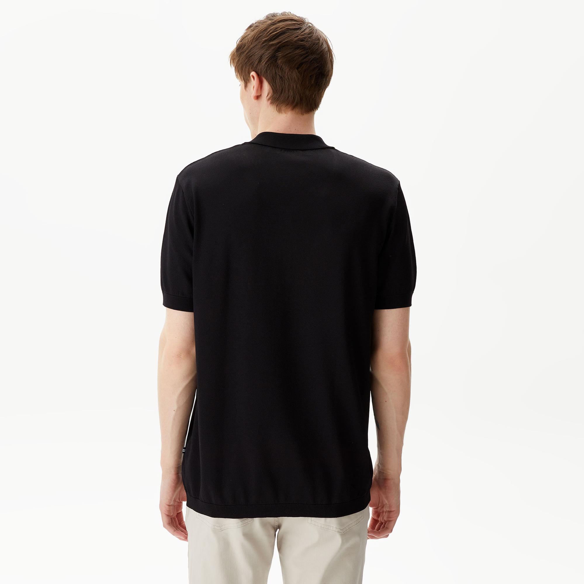 Nautica Erkek Siyah Classic Fit Kısa Kollu Triko