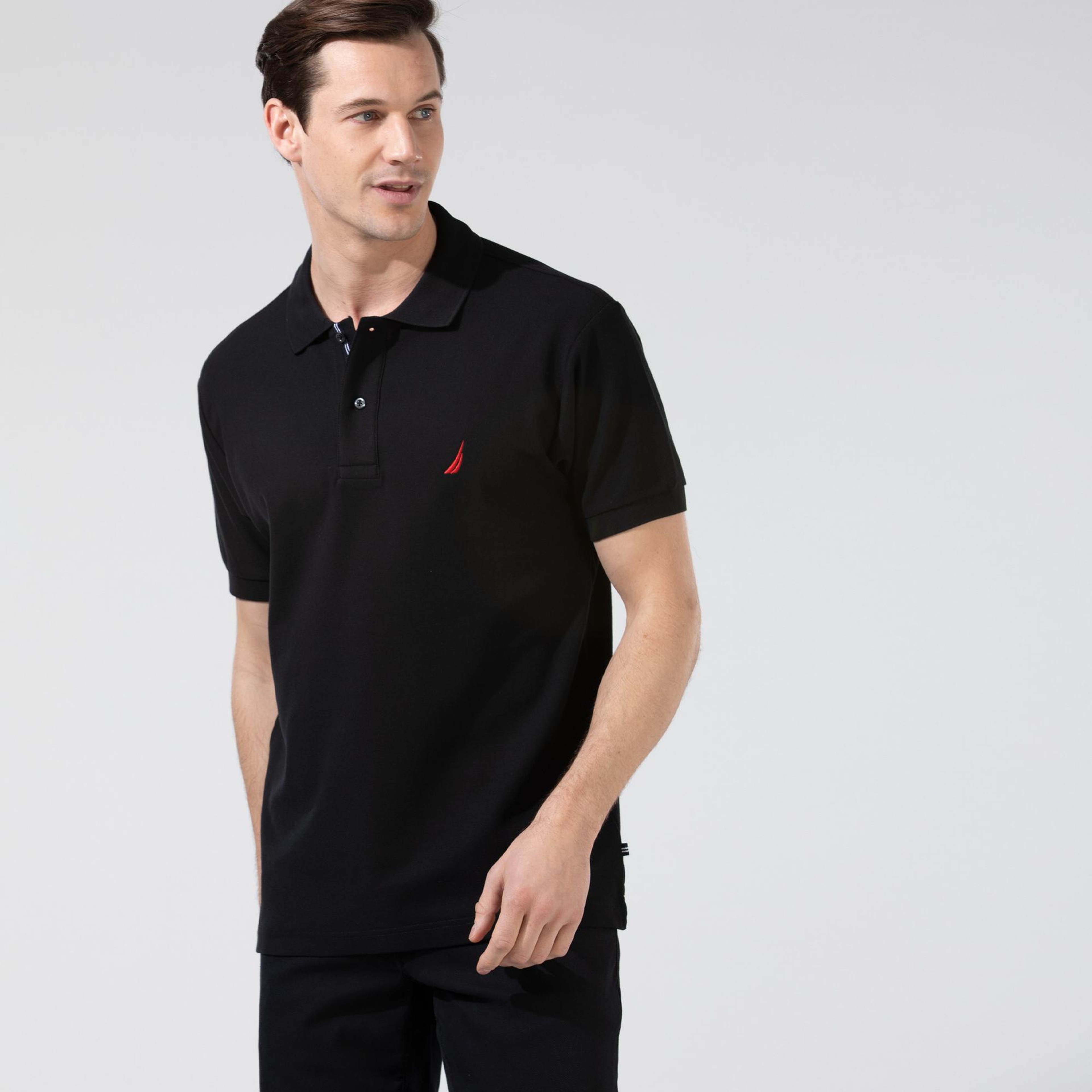 Nautica Siyah Classic Fit Polo