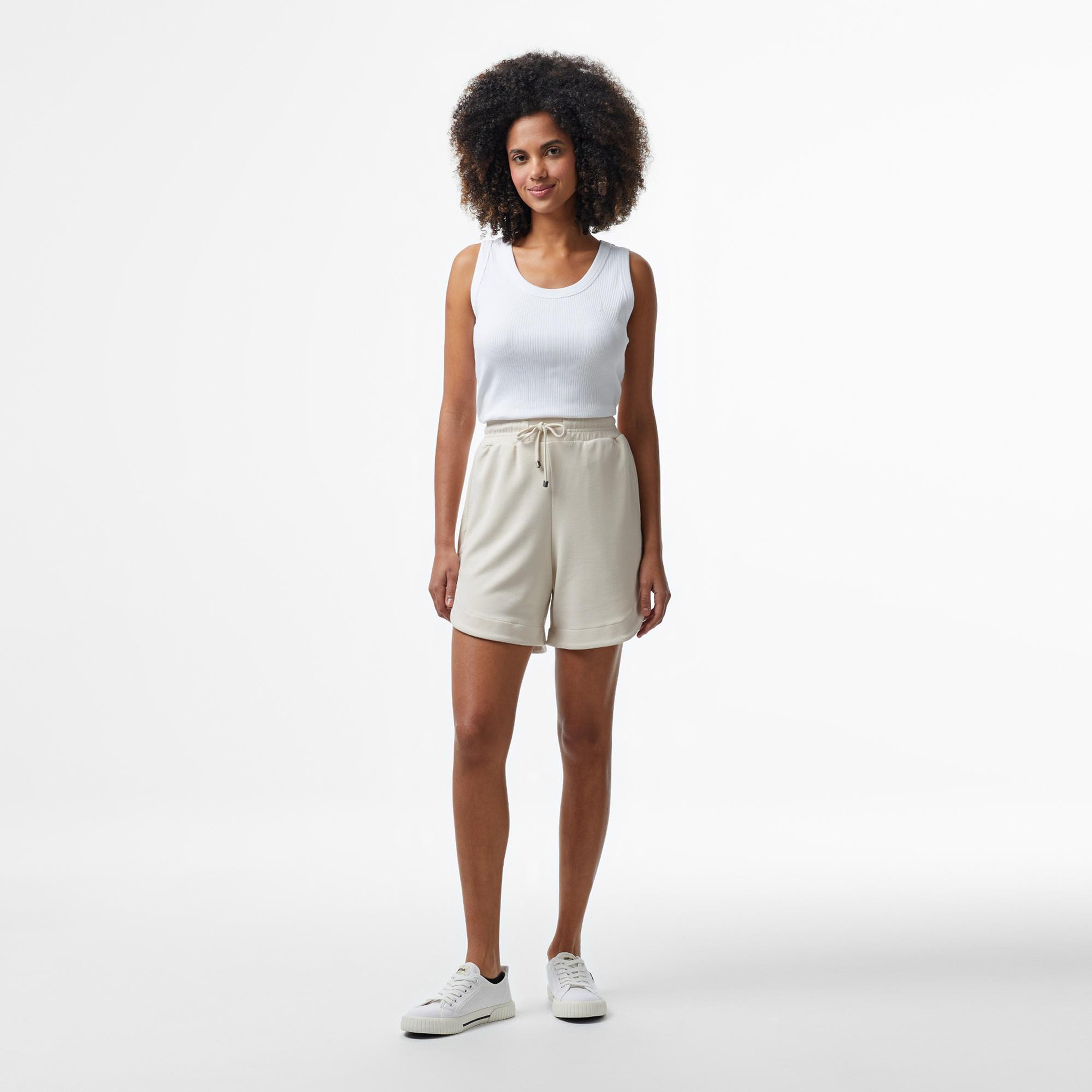 Nautica Kadın Krem Rengi Regular Fit Şort