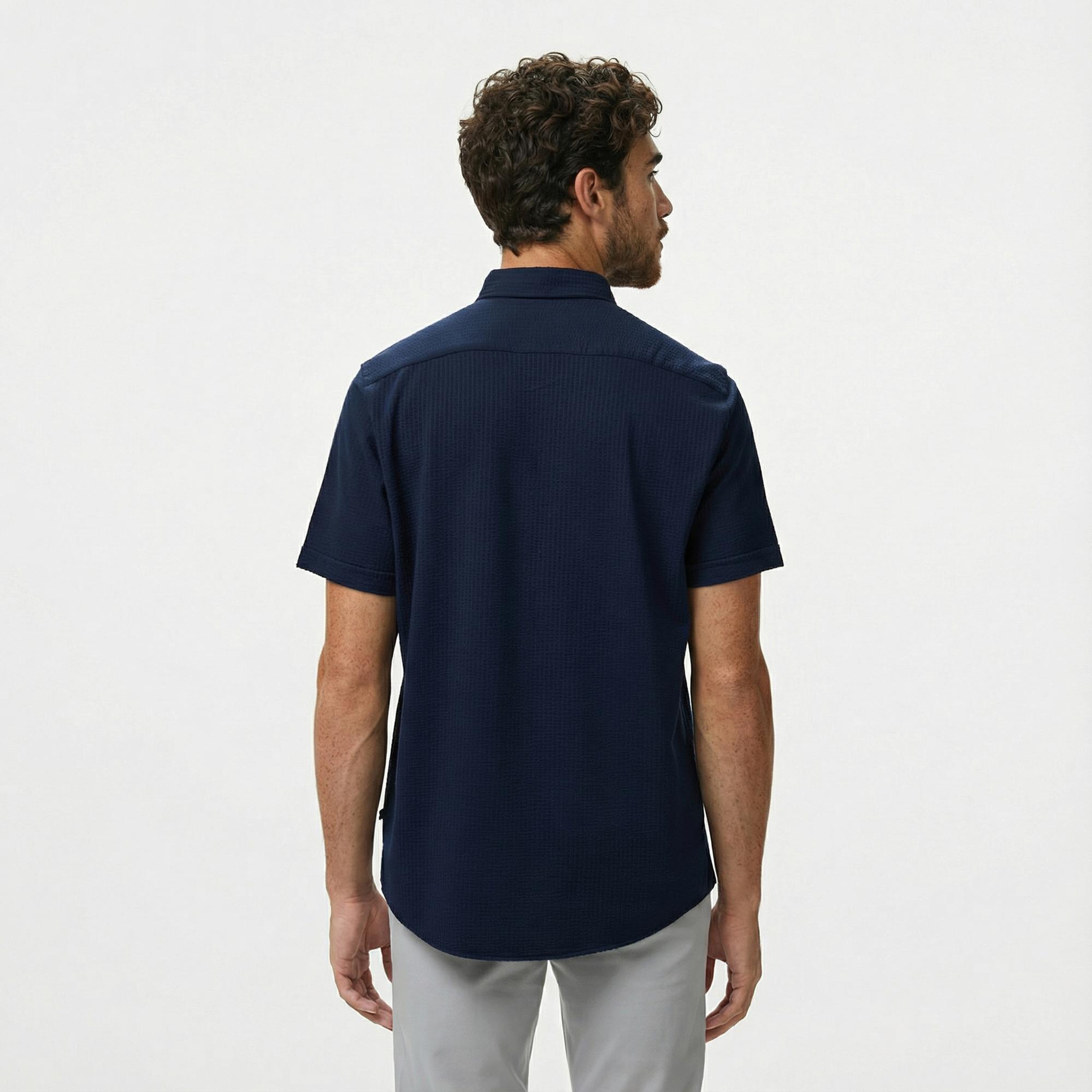 Nautica Erkek Lacivert Classic Fit Gömlek