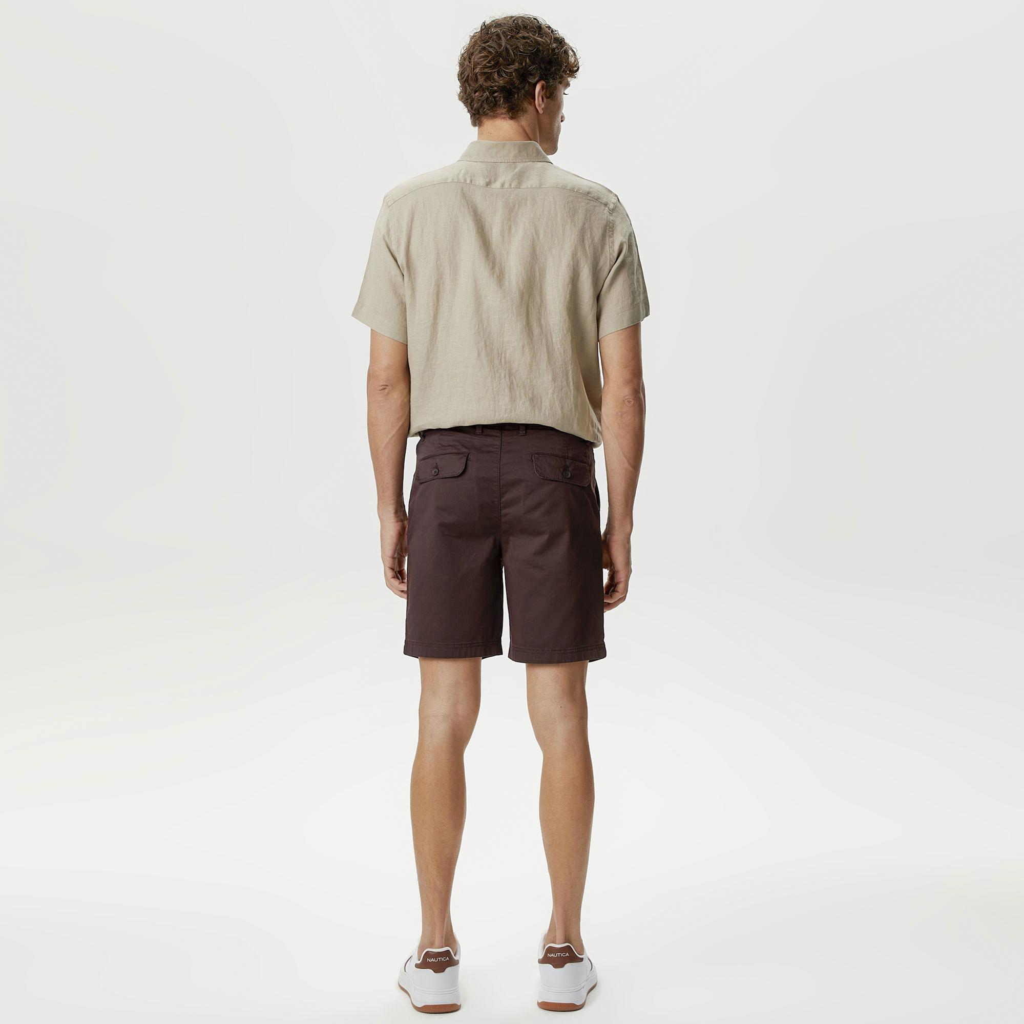 Nautica Erkek Kahverengi Slim Fit Bermuda