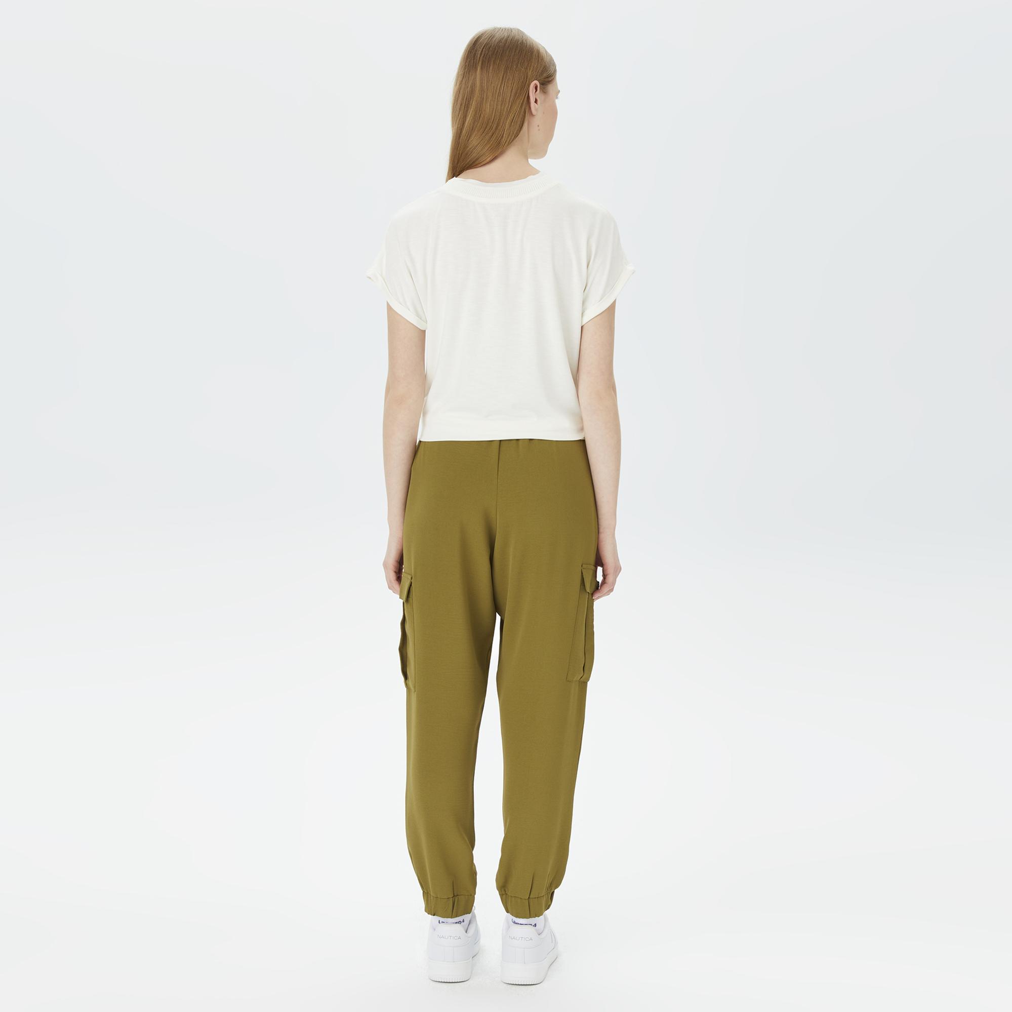 Nautica Kadın Yeşil Relaxed Fit Pantolon