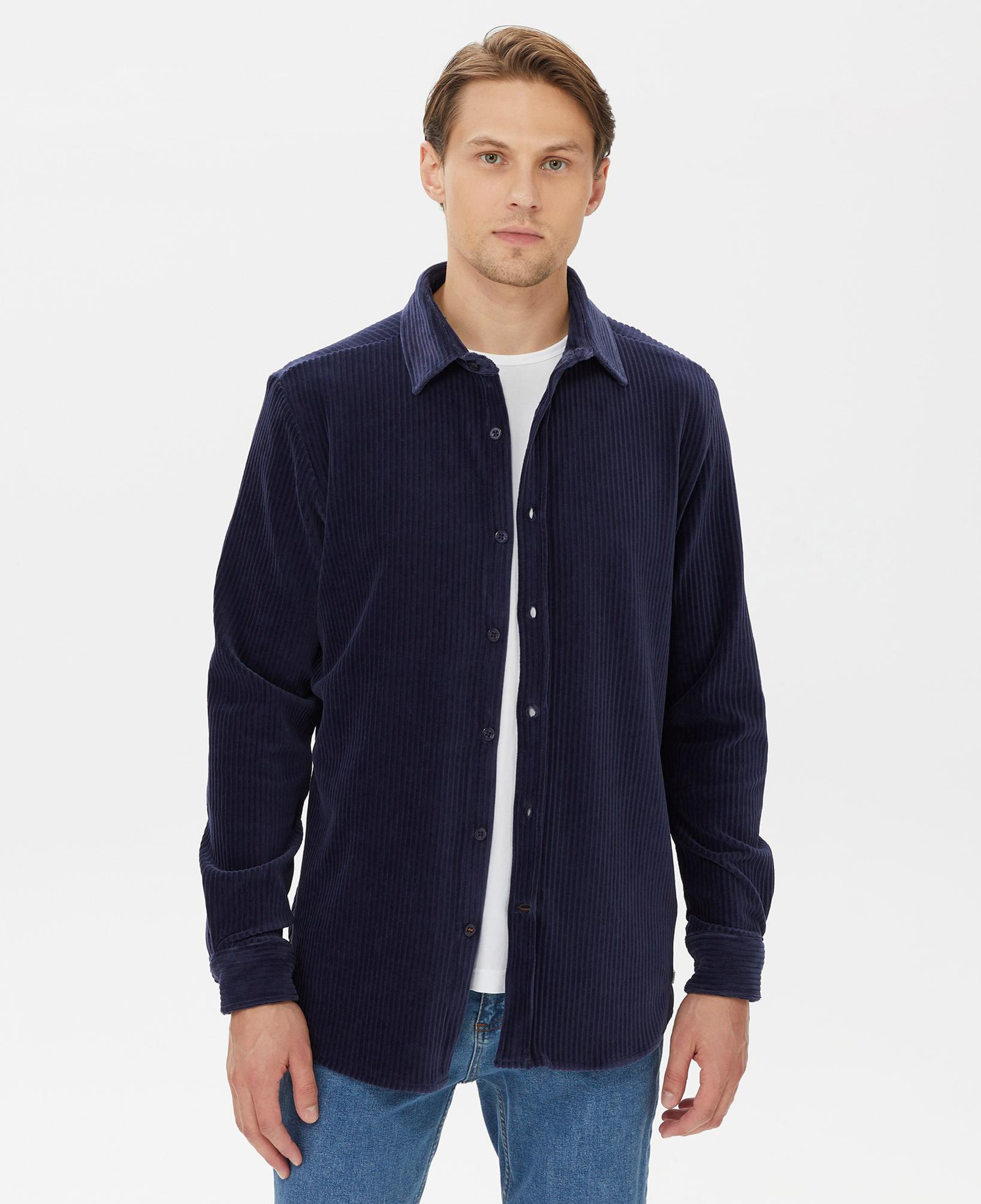 Nautica Erkek Lacivert Slim Fit Gömlek