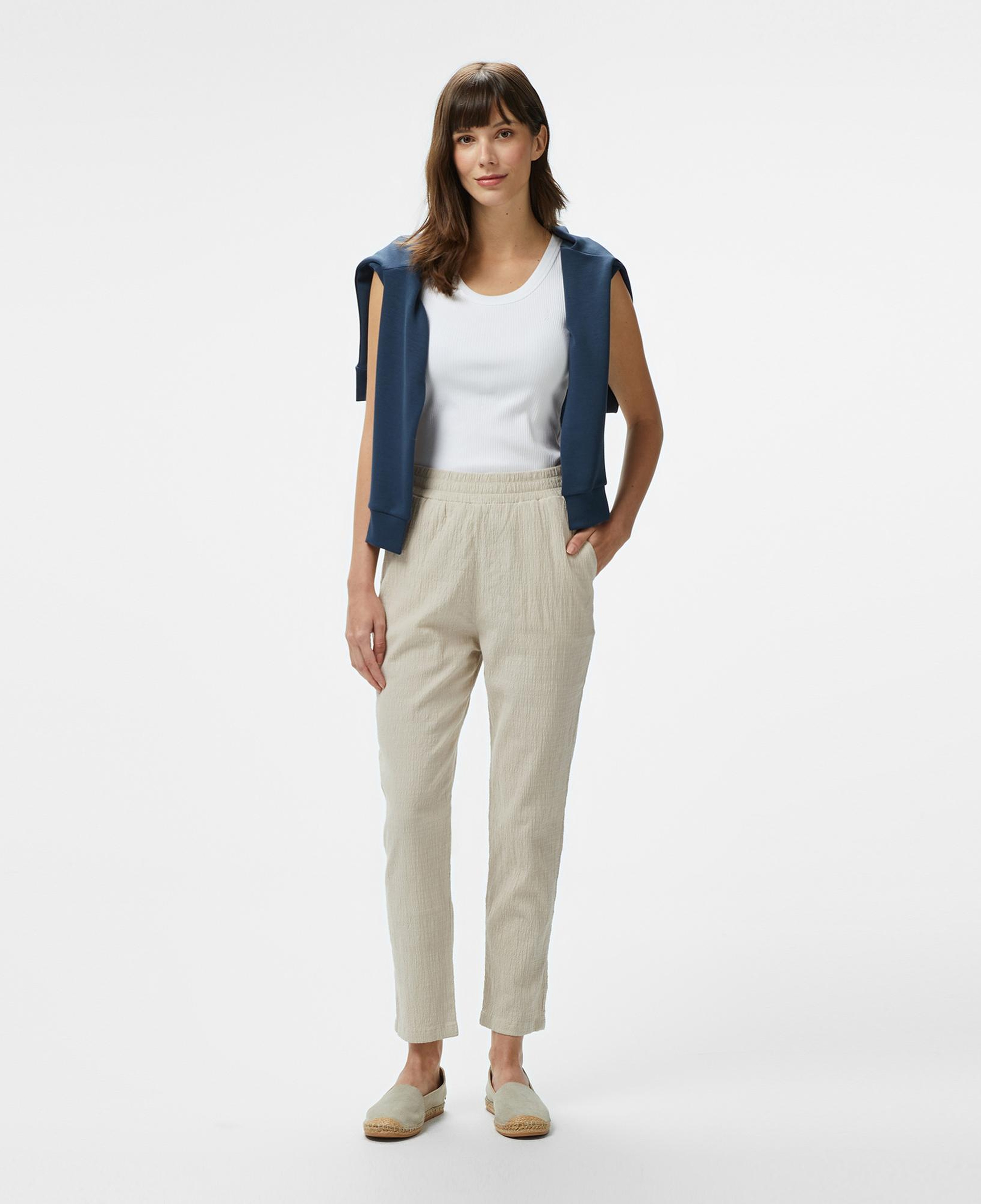 Nautica Kadın Bej Regular Fit Pantolon