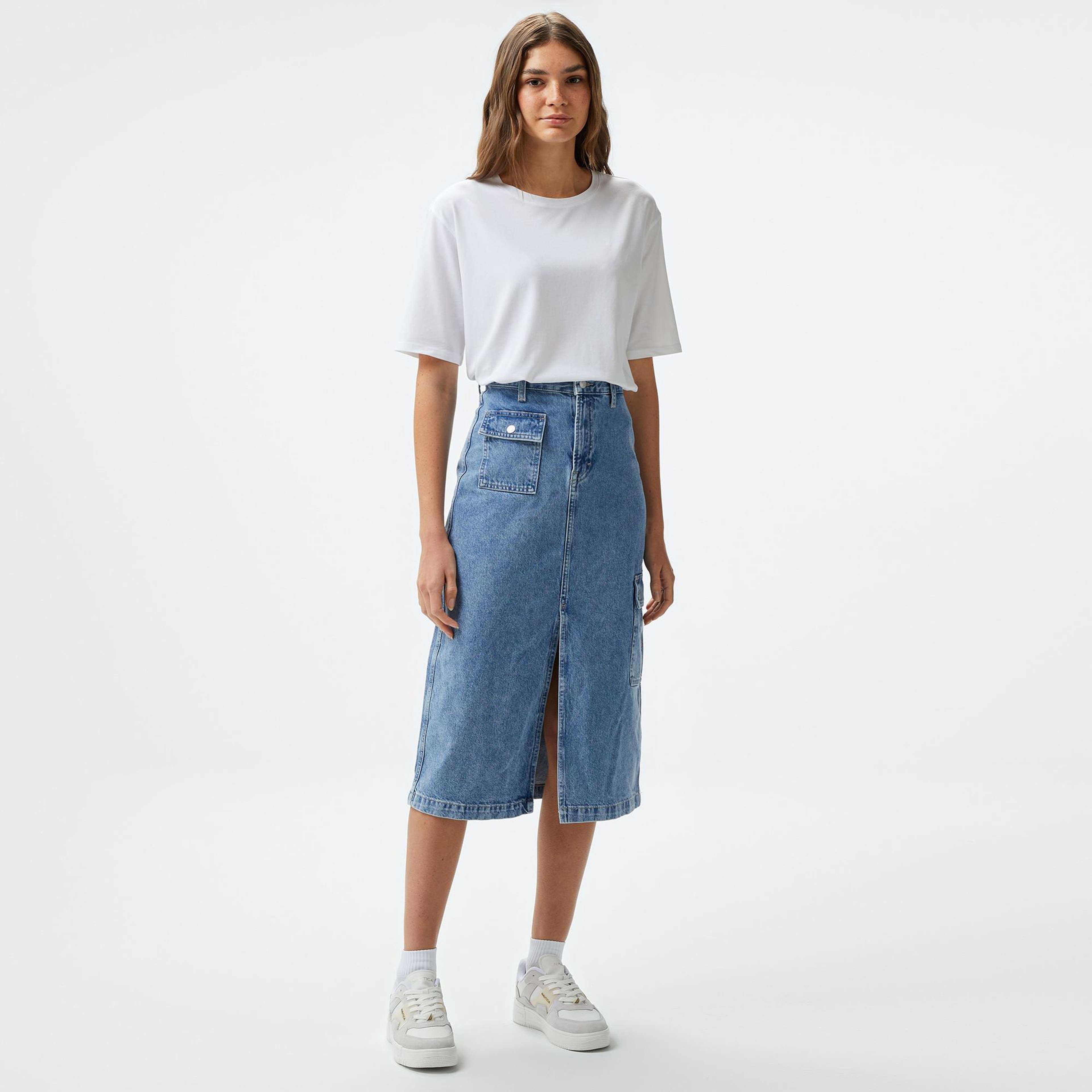 Nautica Kadın Beyaz Kısa Kollu Regular Fit T-Shirt