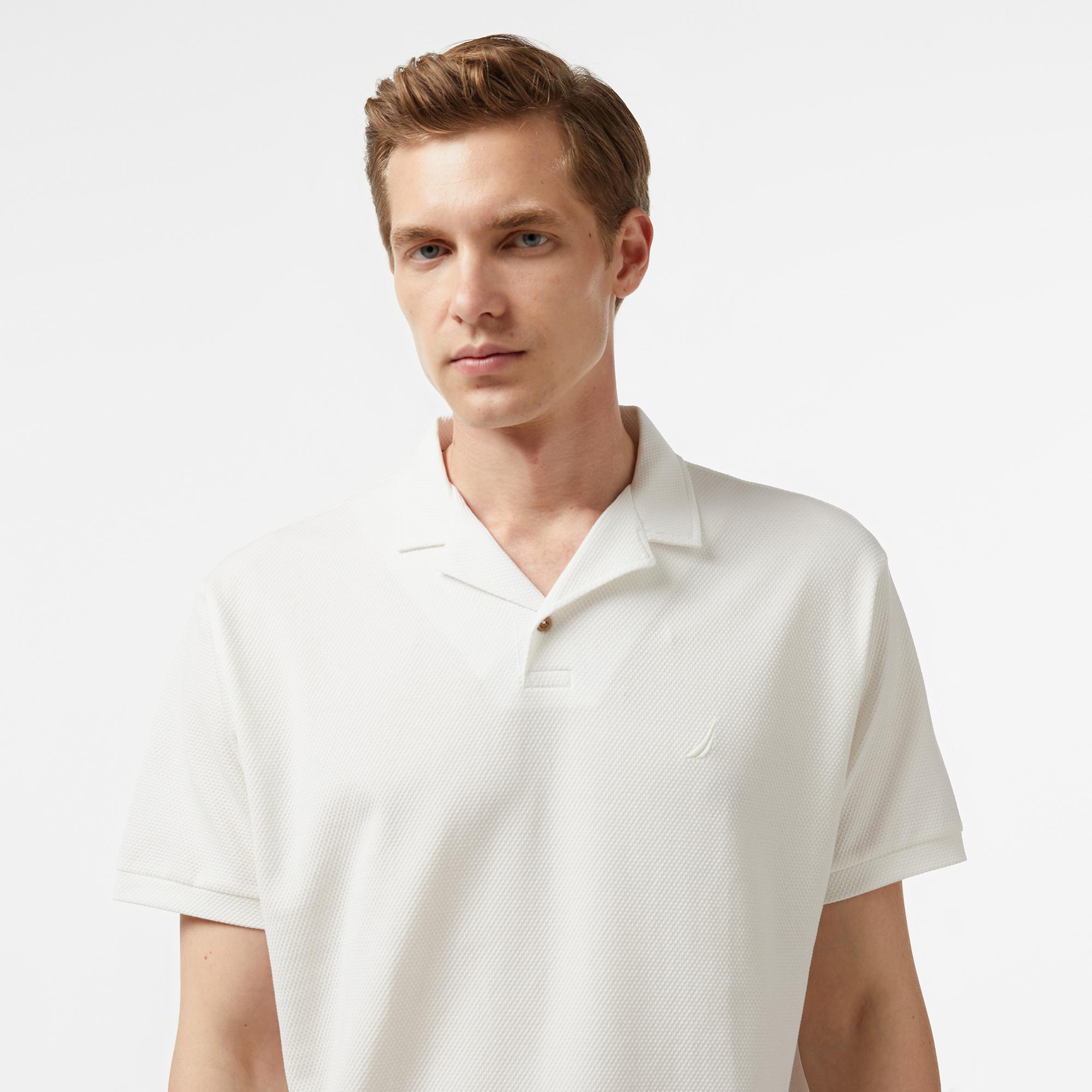 Nautica Erkek Kırık Beyaz Classic Fit Polo Yaka T-Shirt