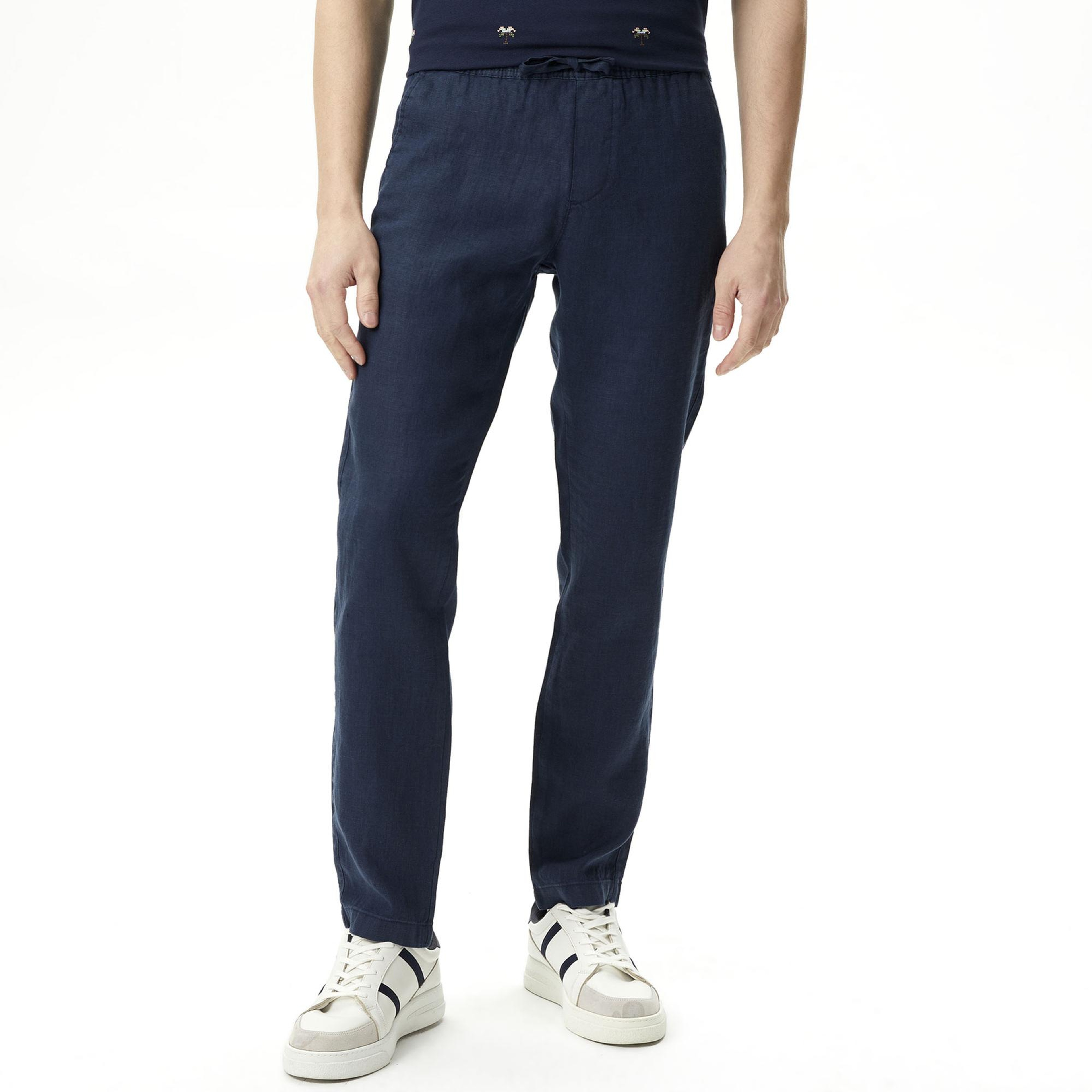 Nautica Erkek Lacivert Keten Pantolon