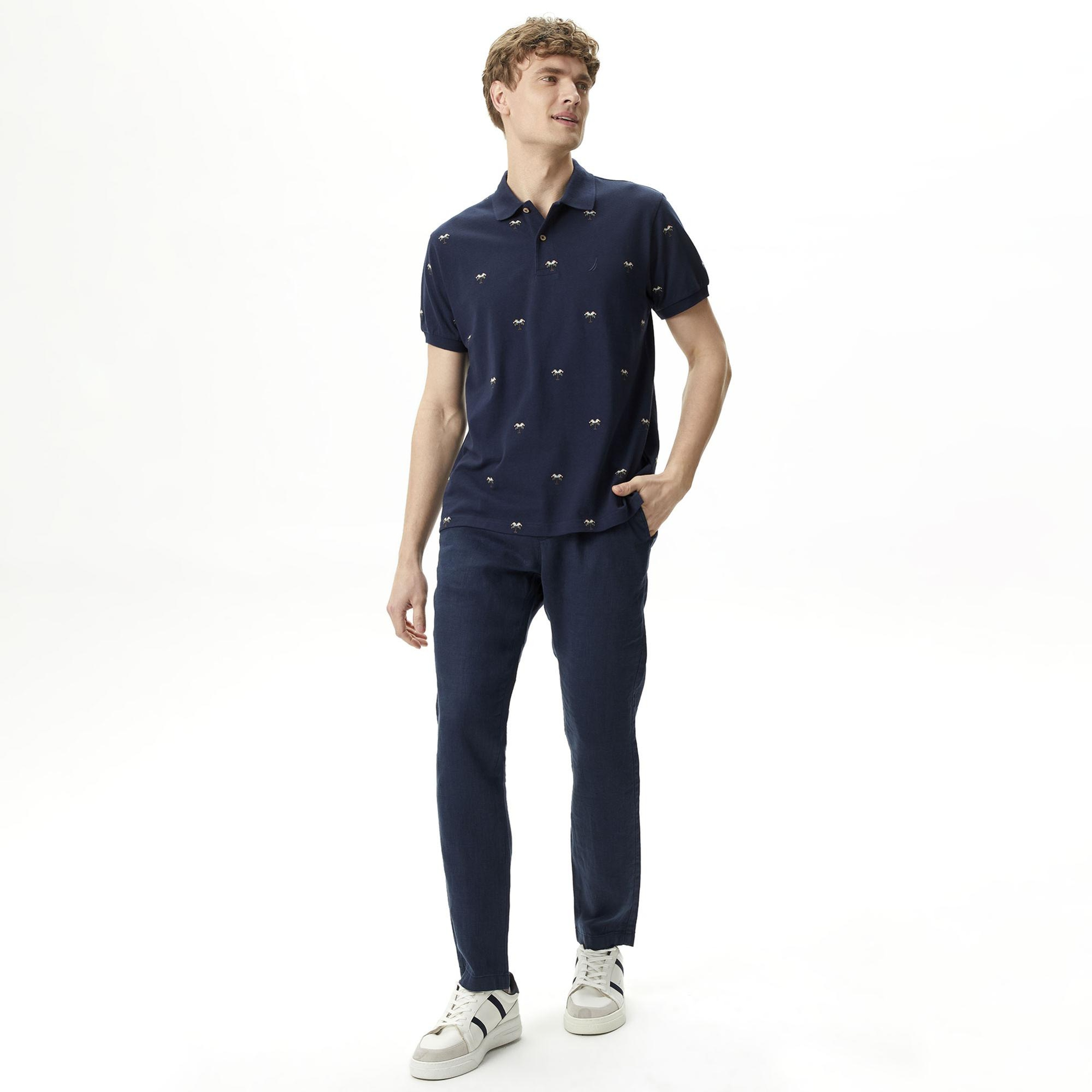 Nautica Erkek Lacivert Keten Pantolon