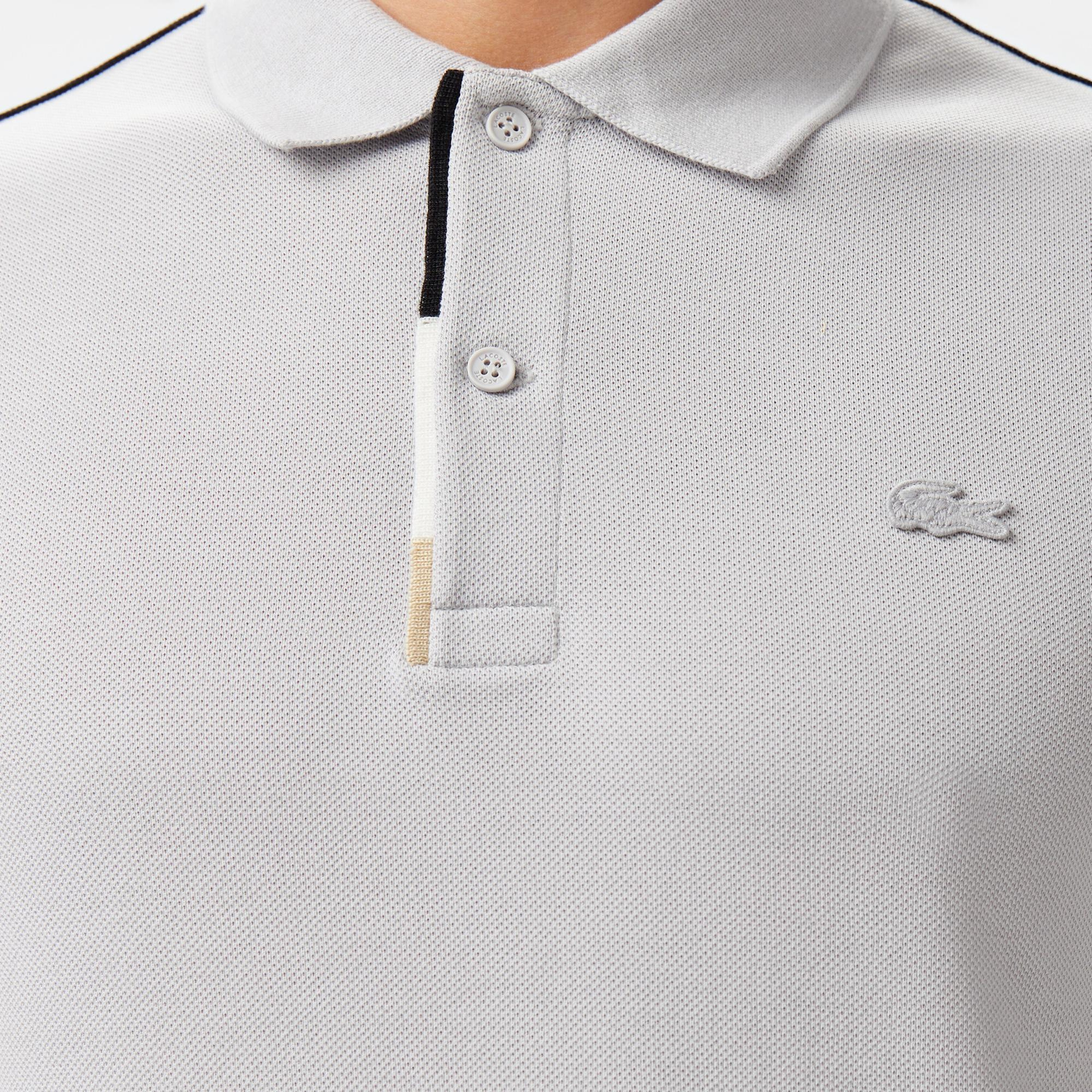 Lacoste Erkek Regular Fit Renk Bloklu Gri Polo