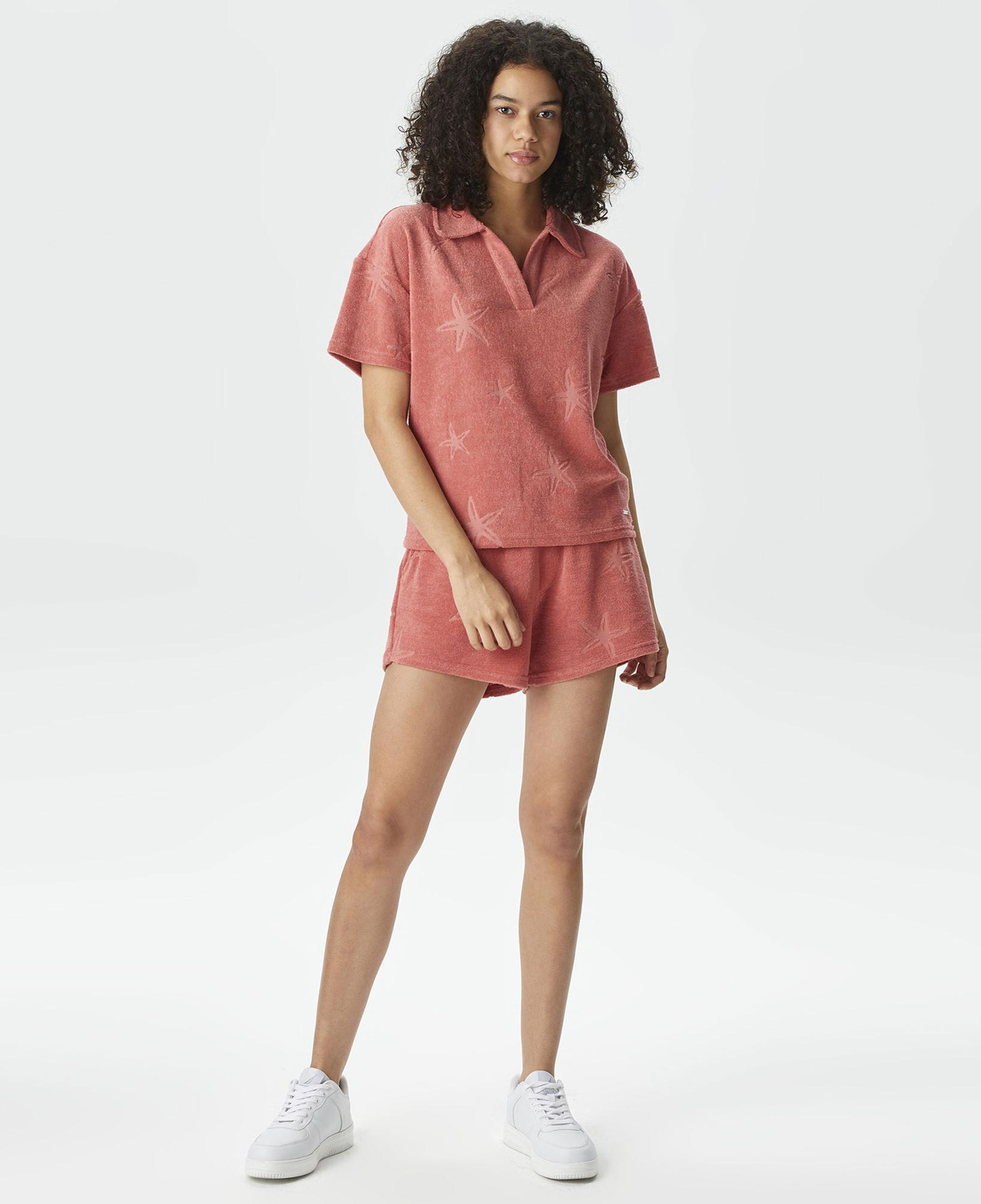 Nautica Kadın Kiremit Relaxed Fit Polo Yaka T-Shirt