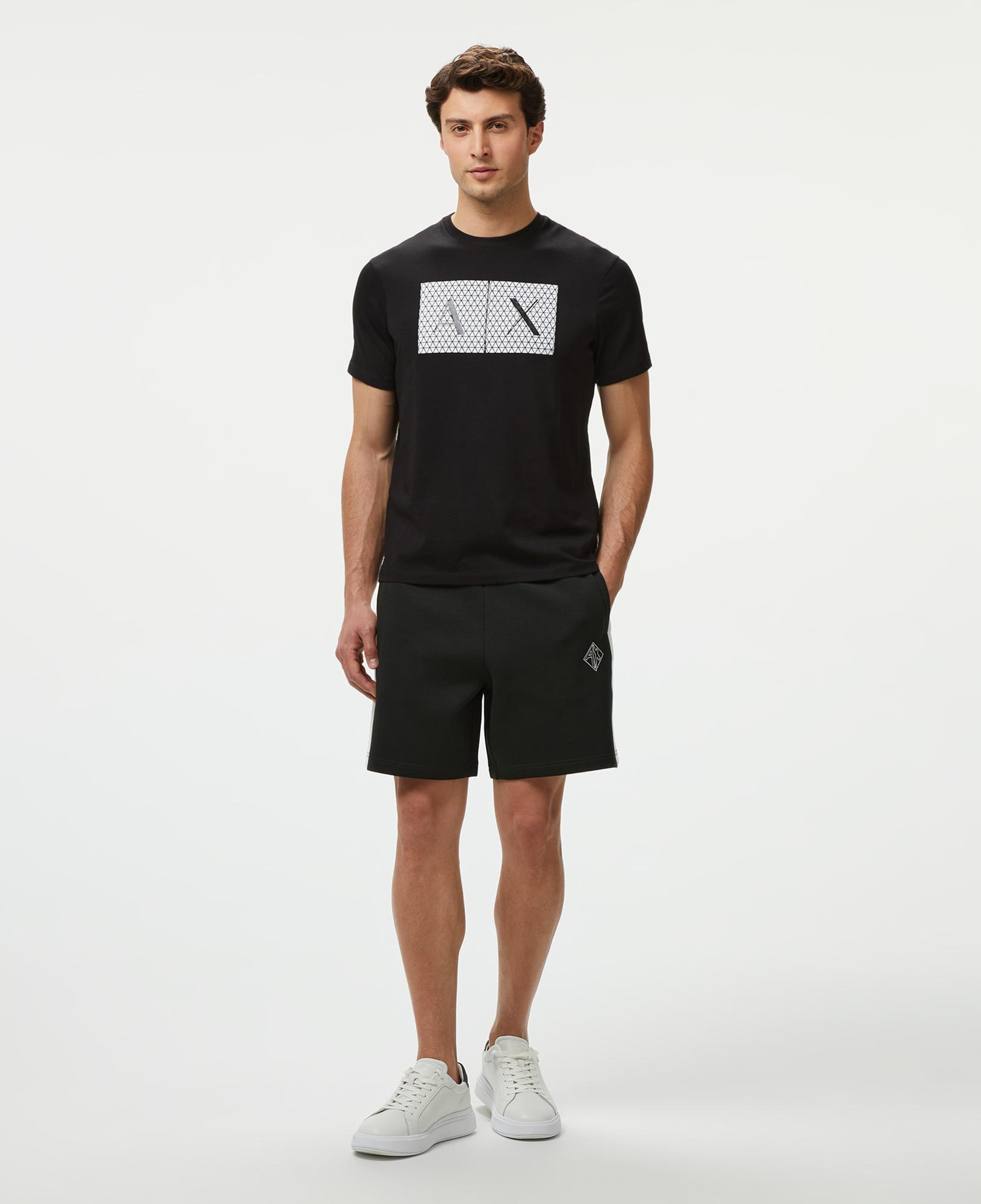 Armani Exchange Erkek Siyah Bisiklet Yaka T-Shirt