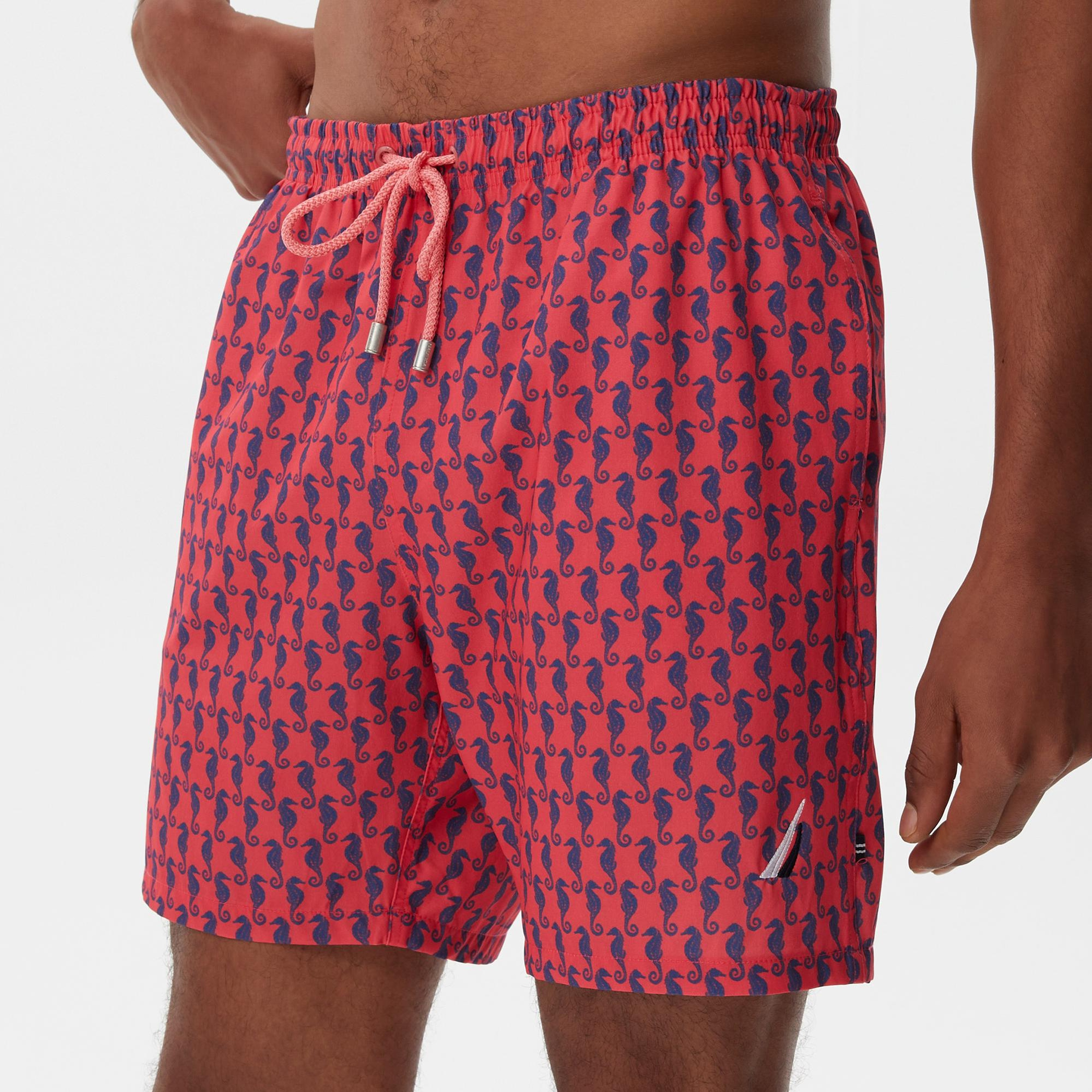 Nautica Erkek Pembe Baskılı Deniz Şortu
