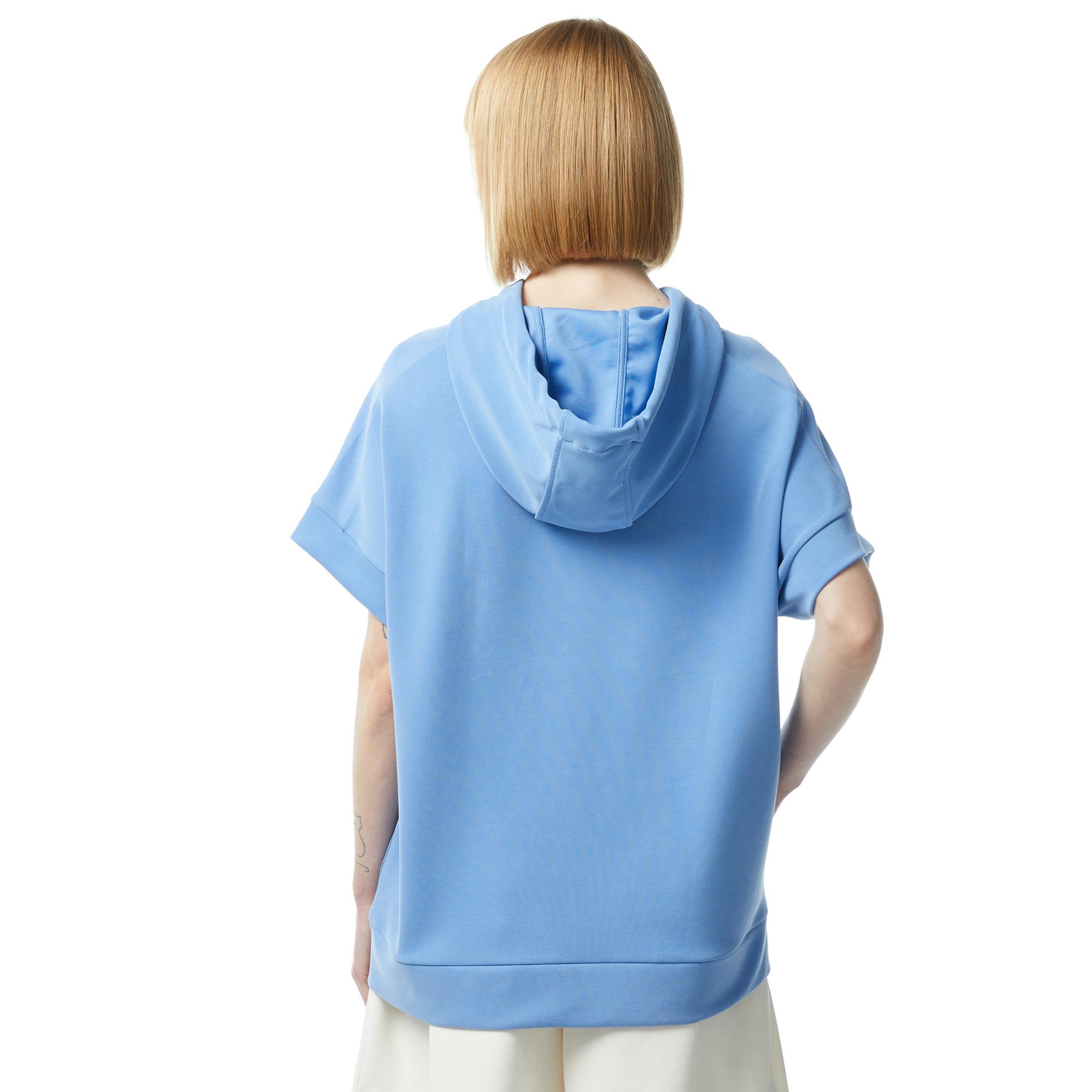 Nautica Kadın Mavi Relaxed Fit Kapüşonlu Sweatshirt