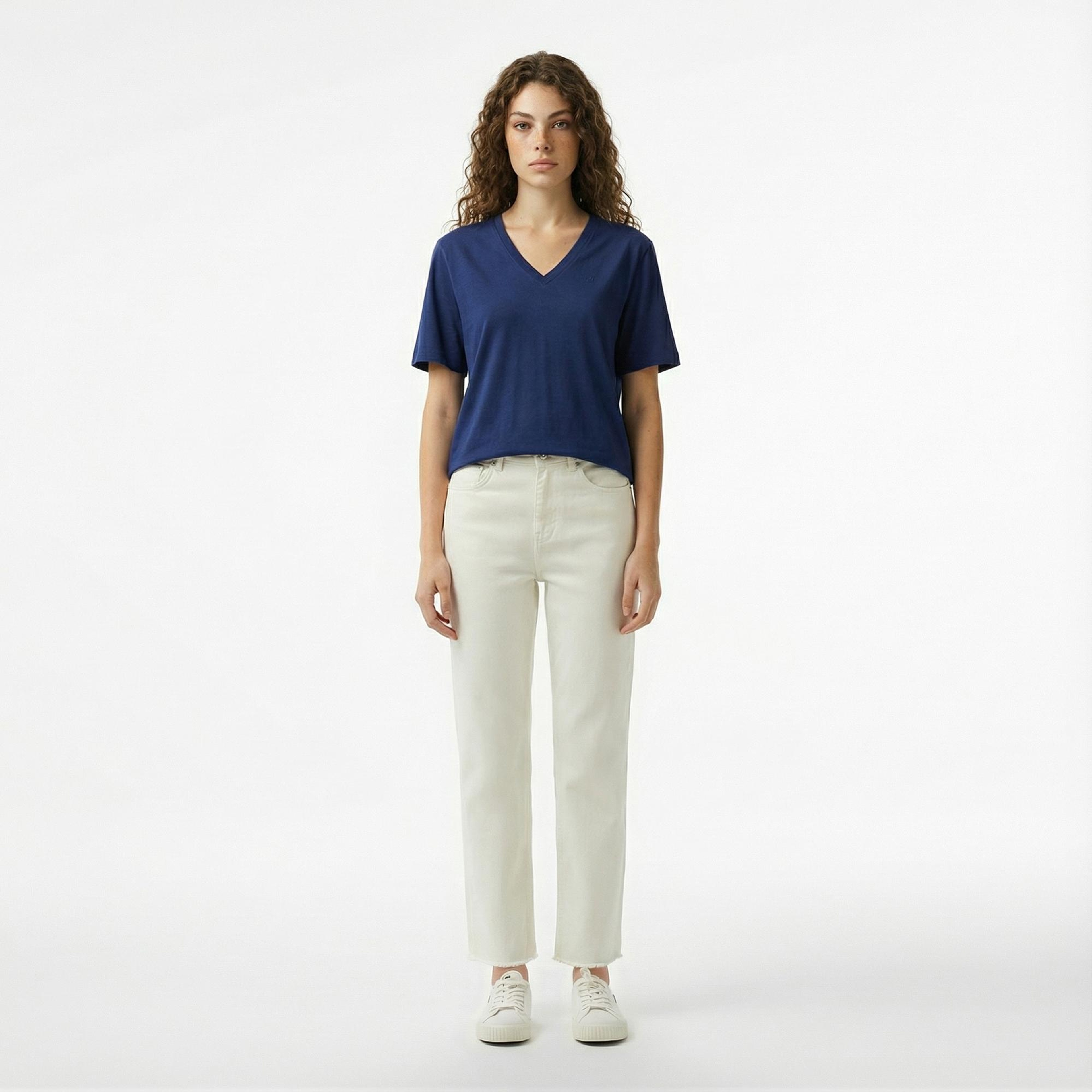 Nautica Kadın Lacivert Regular Fit T-Shirt