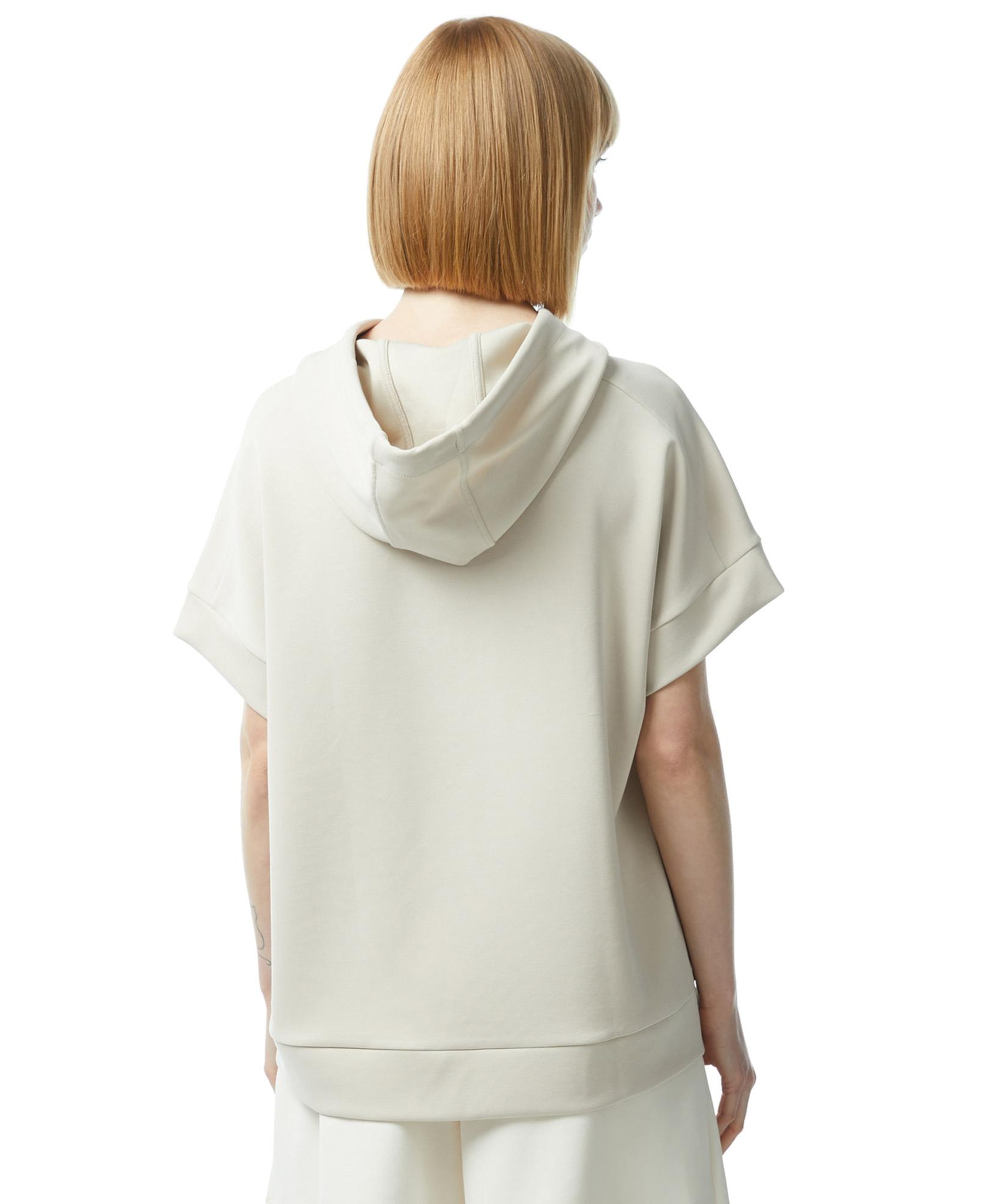 Nautica Kadın Beyaz Relaxed Fit Kısa Kollu Sweatshirt